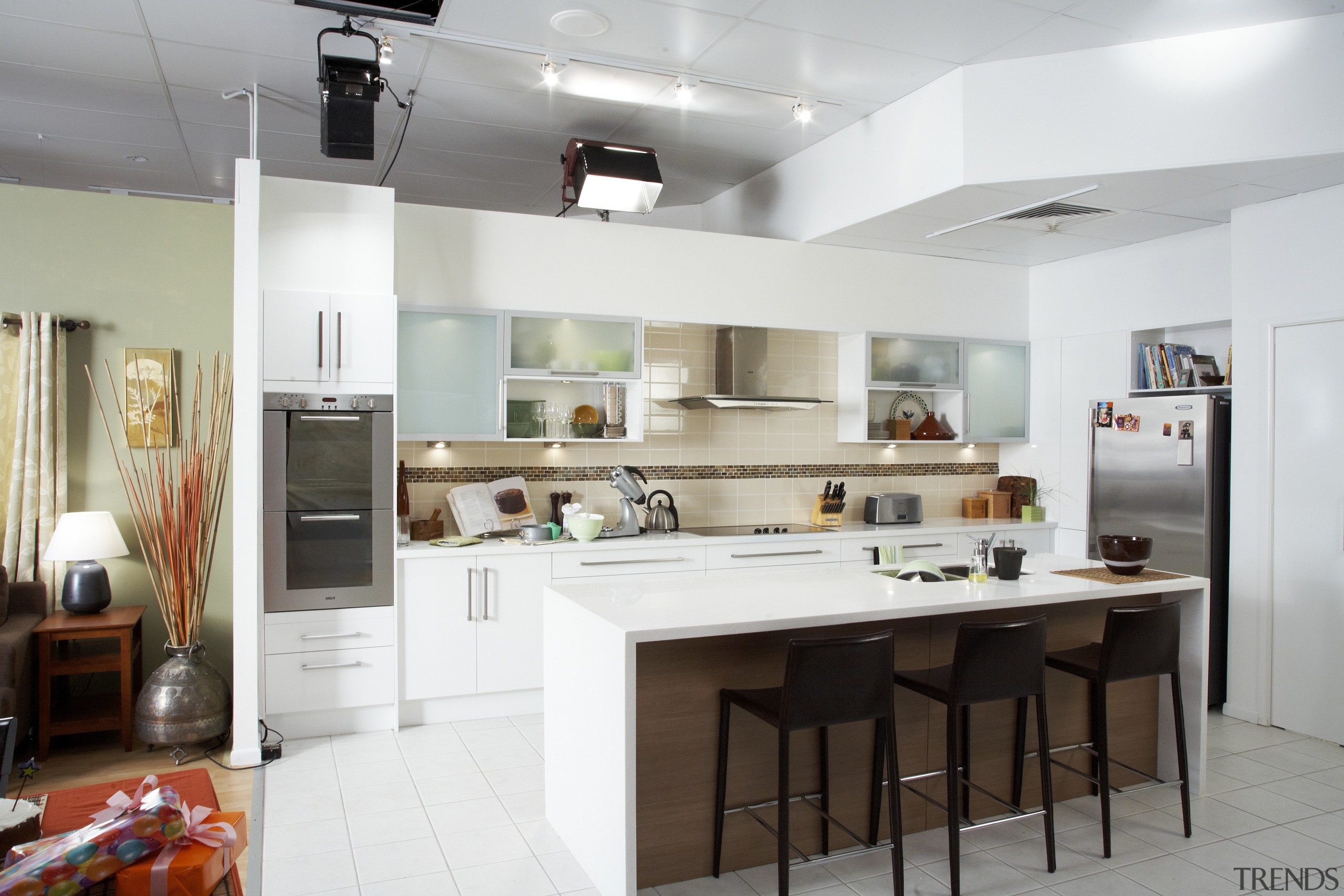 View of a kitchen designed by designers at cabinetry, countertop, cuisine classique, interior design, kitchen, room, white, gray