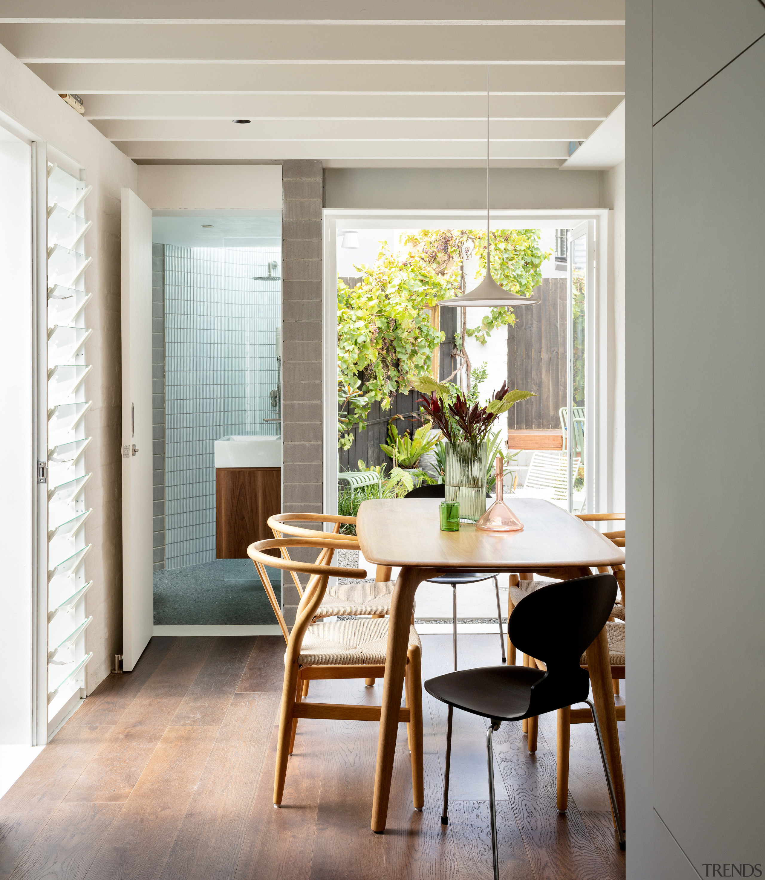 Timber floors and a character beam ceiling add 