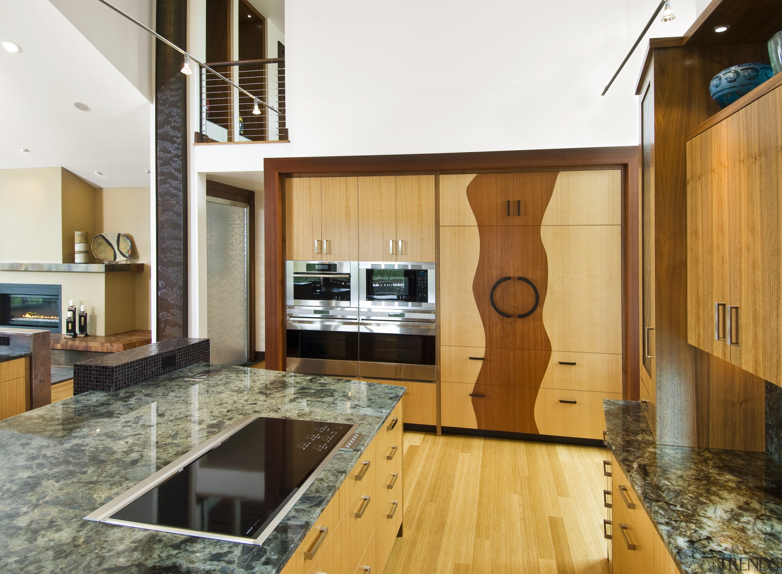 View of a kitchen designed by Kristi Wolfe countertop, interior design, kitchen, brown, white, orange