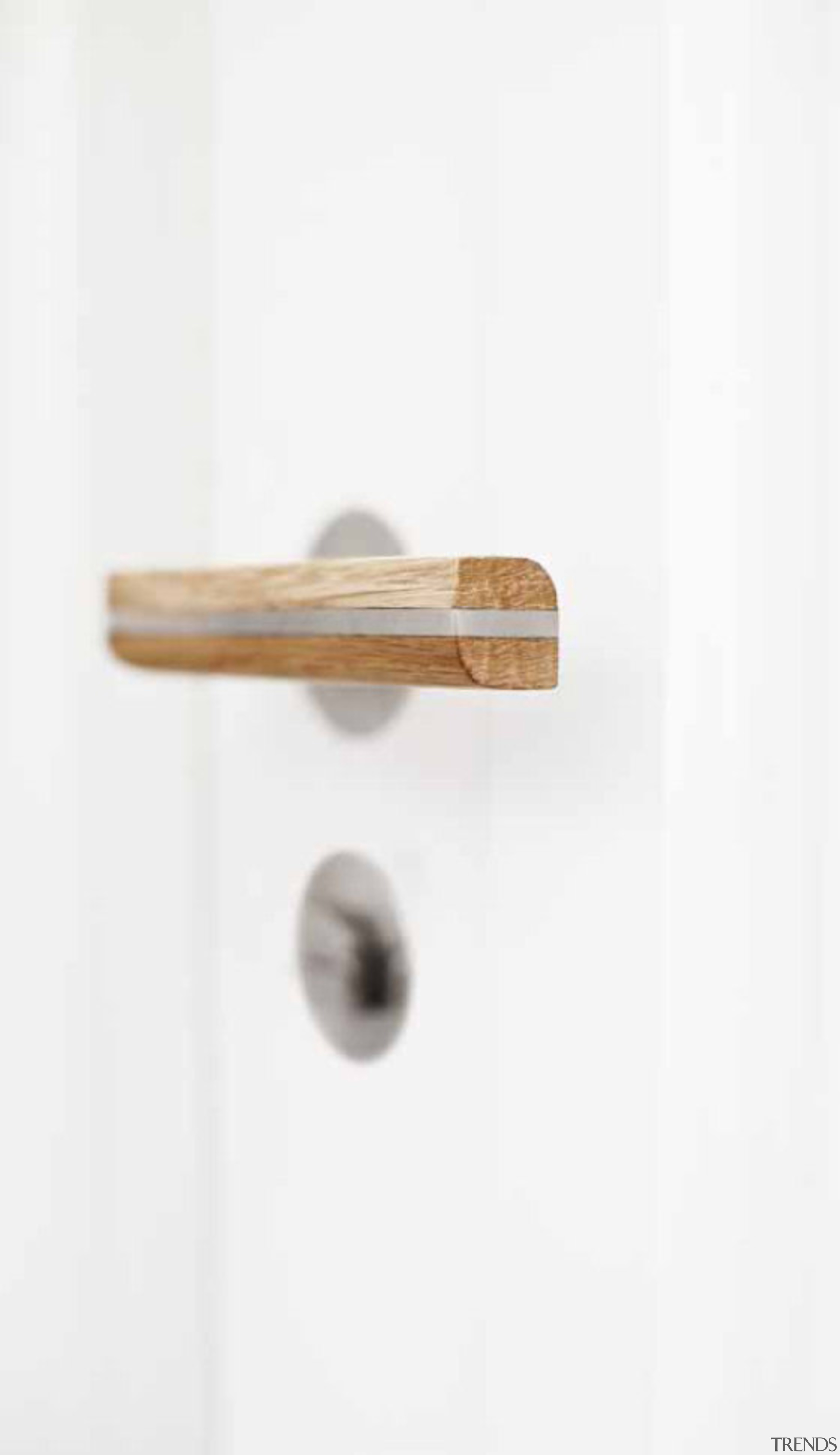 PBL22/50 - Solid Sprung Lever Handle Attached to product design, white