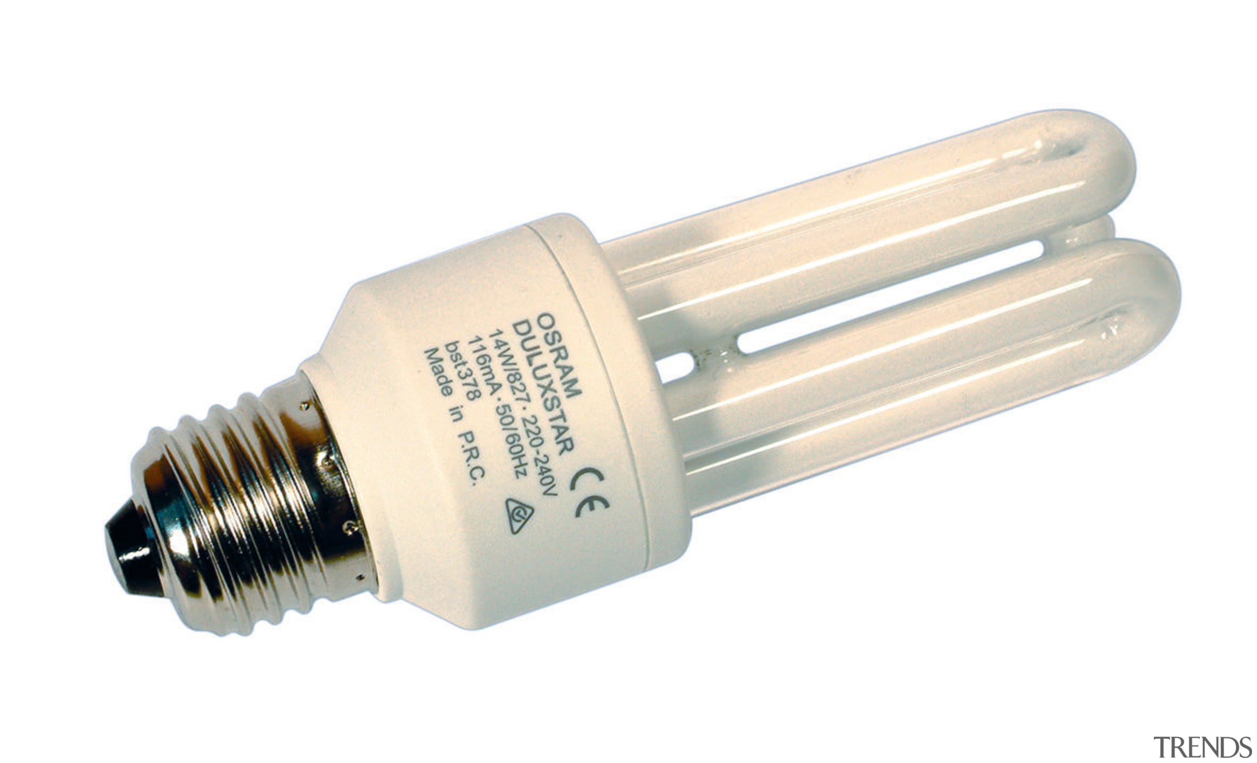 View of the 14W Osram Dulux Star lamp white