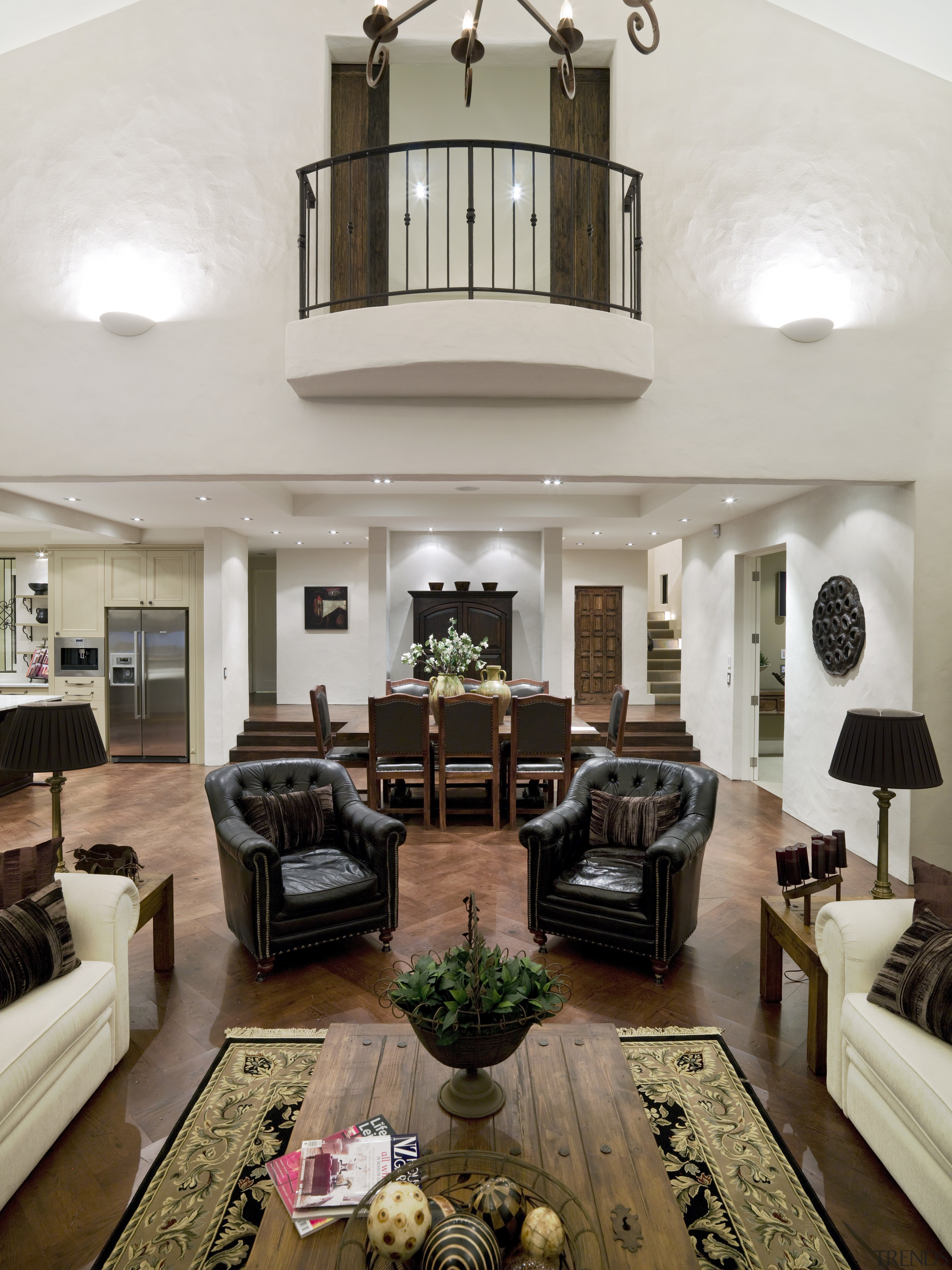 To provide a uniform look in the open-plan ceiling, furniture, hardwood, home, interior design, living room, room, gray