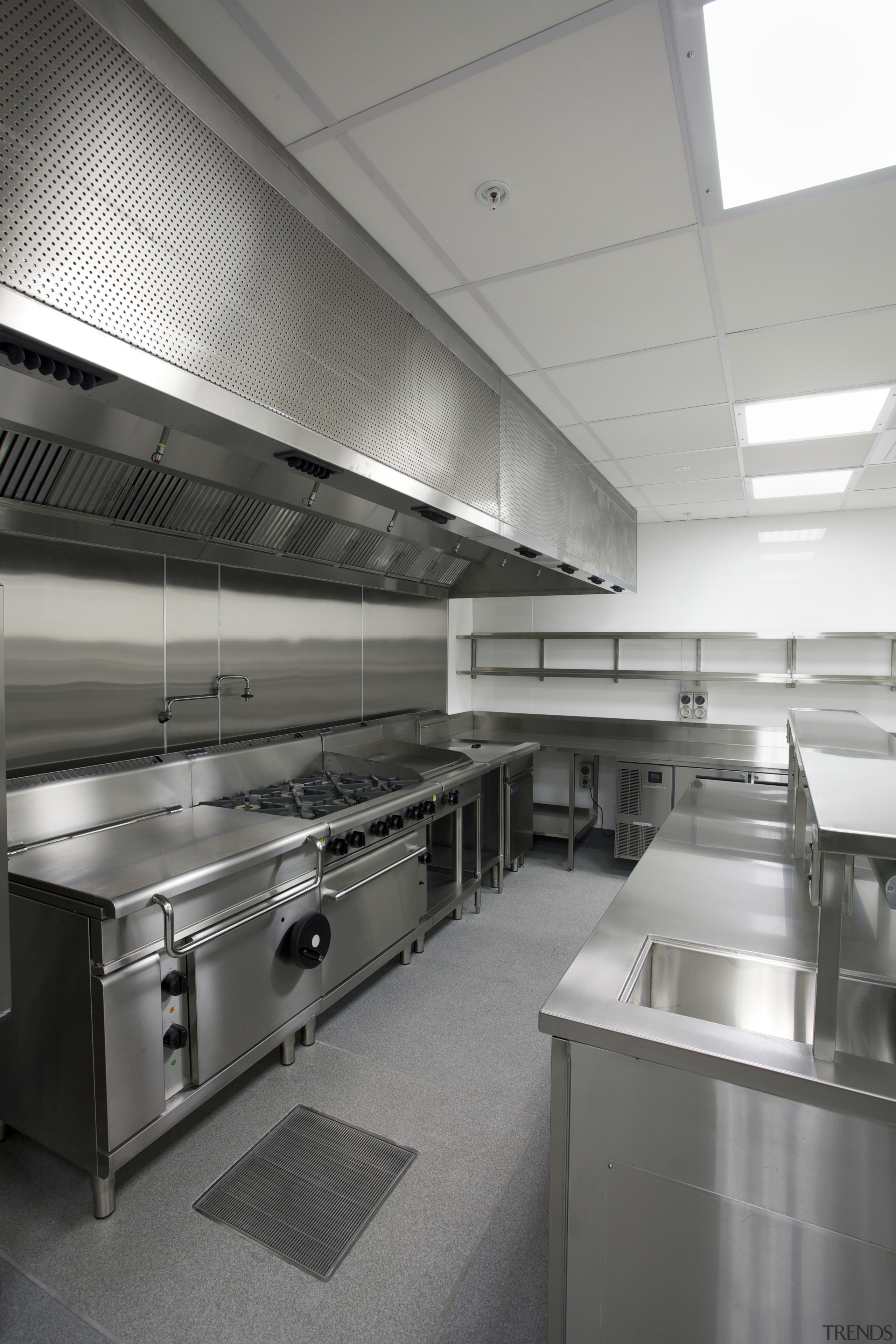 Catering to the times  Wildfire fit-out of countertop, interior design, kitchen, gray