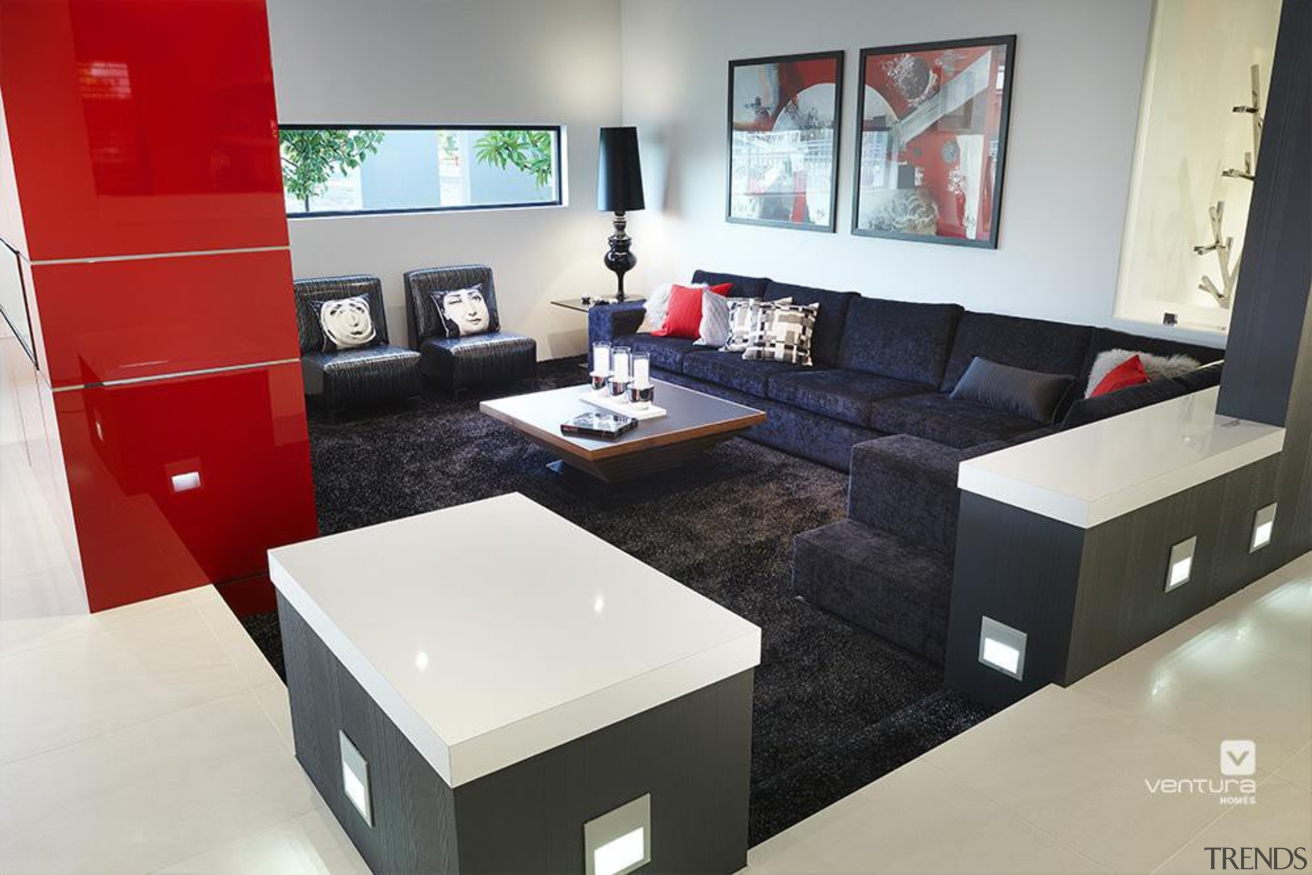 Living Room Design. - The Montrose Display Home furniture, interior design, living room, room, table, gray, black