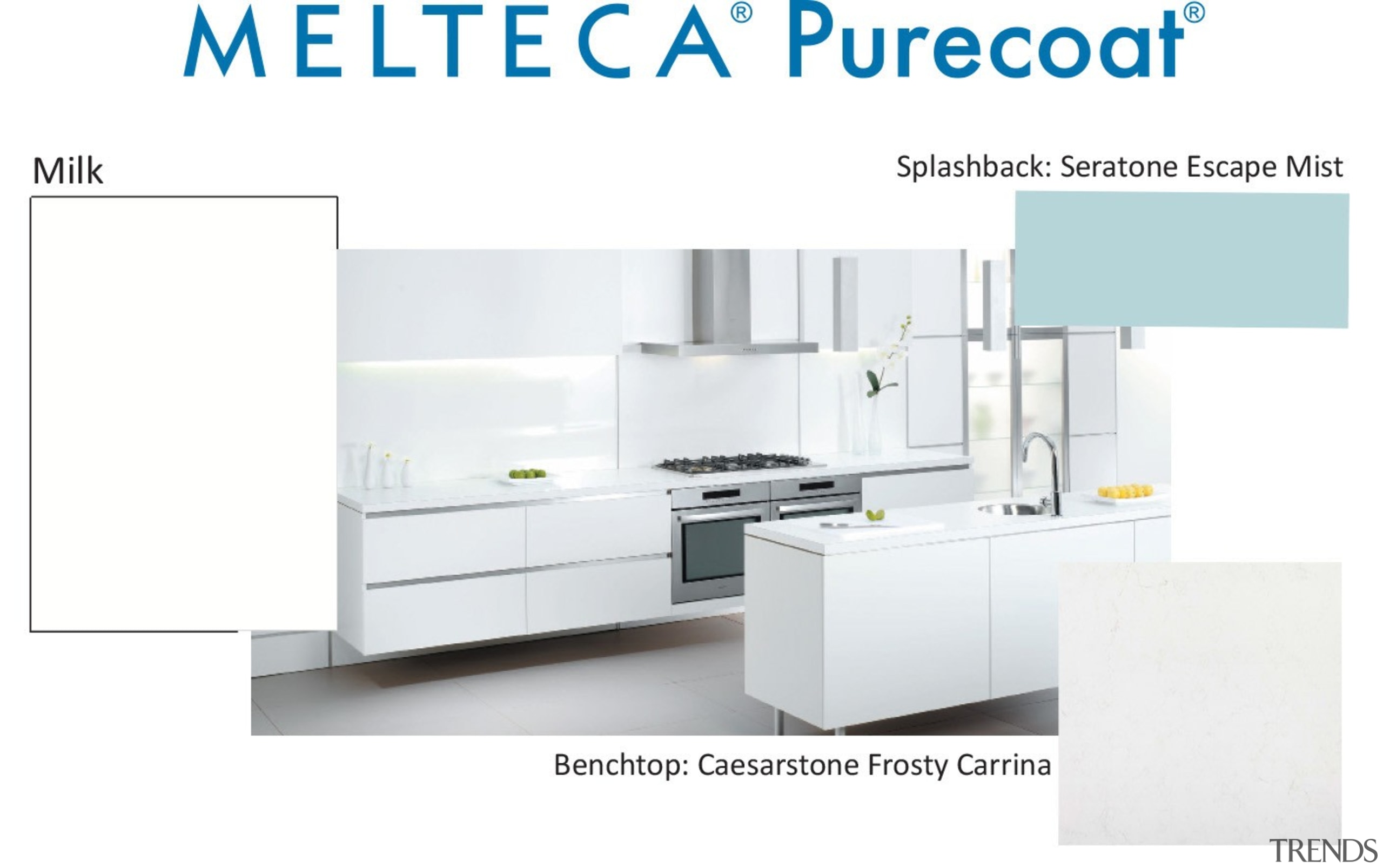 New Zealand made Melteca Purecoat surfaces utilise cutting-edge furniture, home appliance, kitchen, kitchen appliance, major appliance, product, product design, white