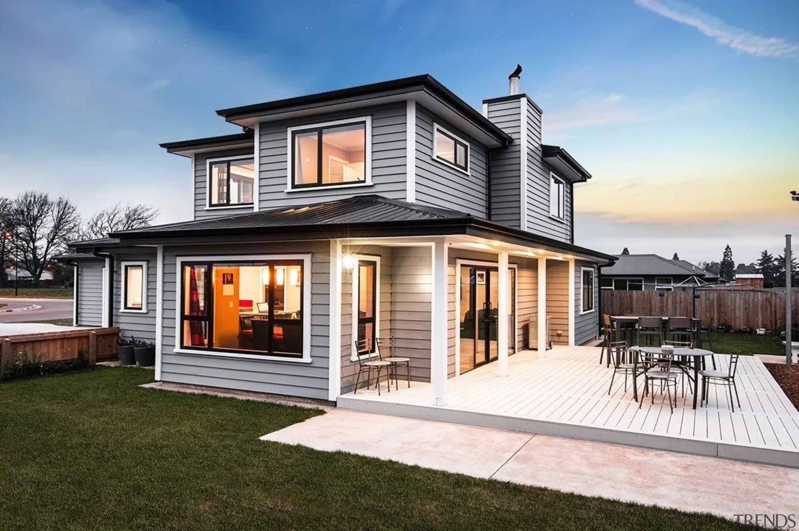 Envira bevel back weatherboards - Envira bevel back elevation, facade, home, house, property, real estate, residential area, siding, white