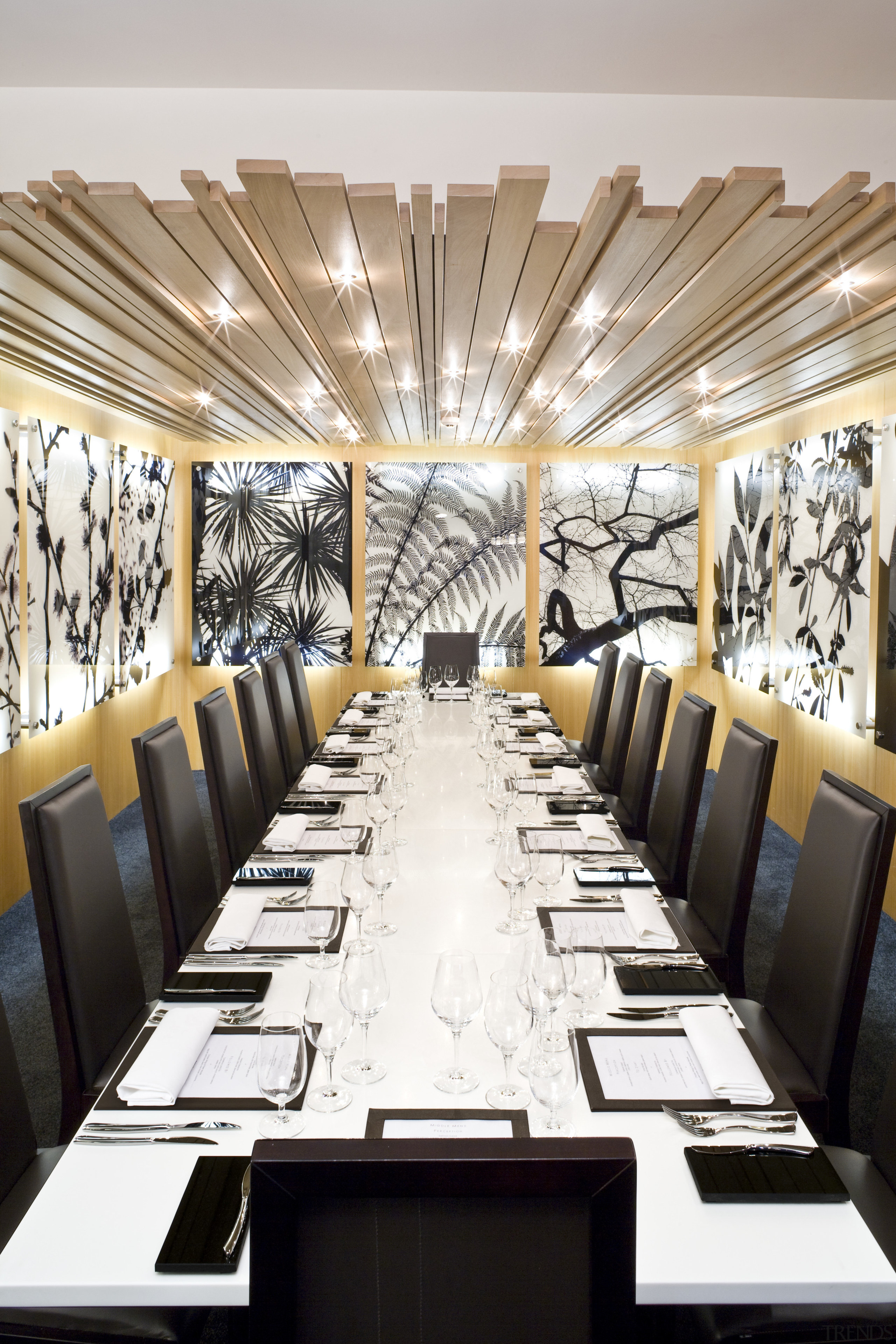 View of private function dining area of a ceiling, function hall, interior design, restaurant, white