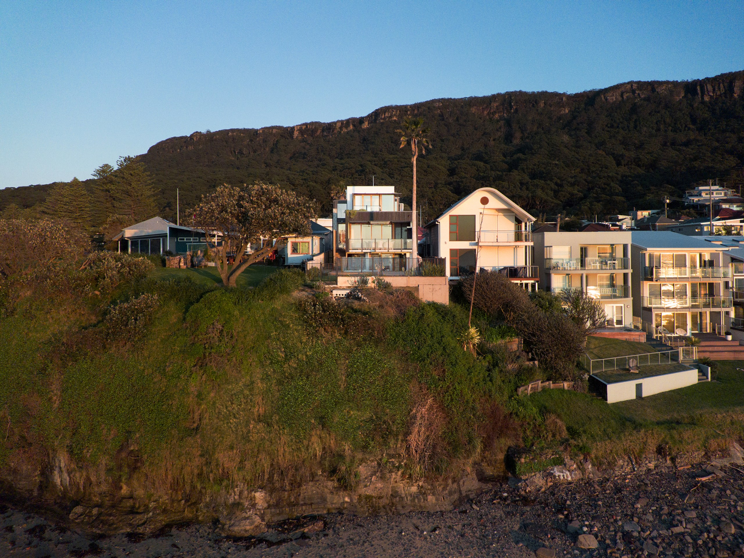 The home seen from the water – its 