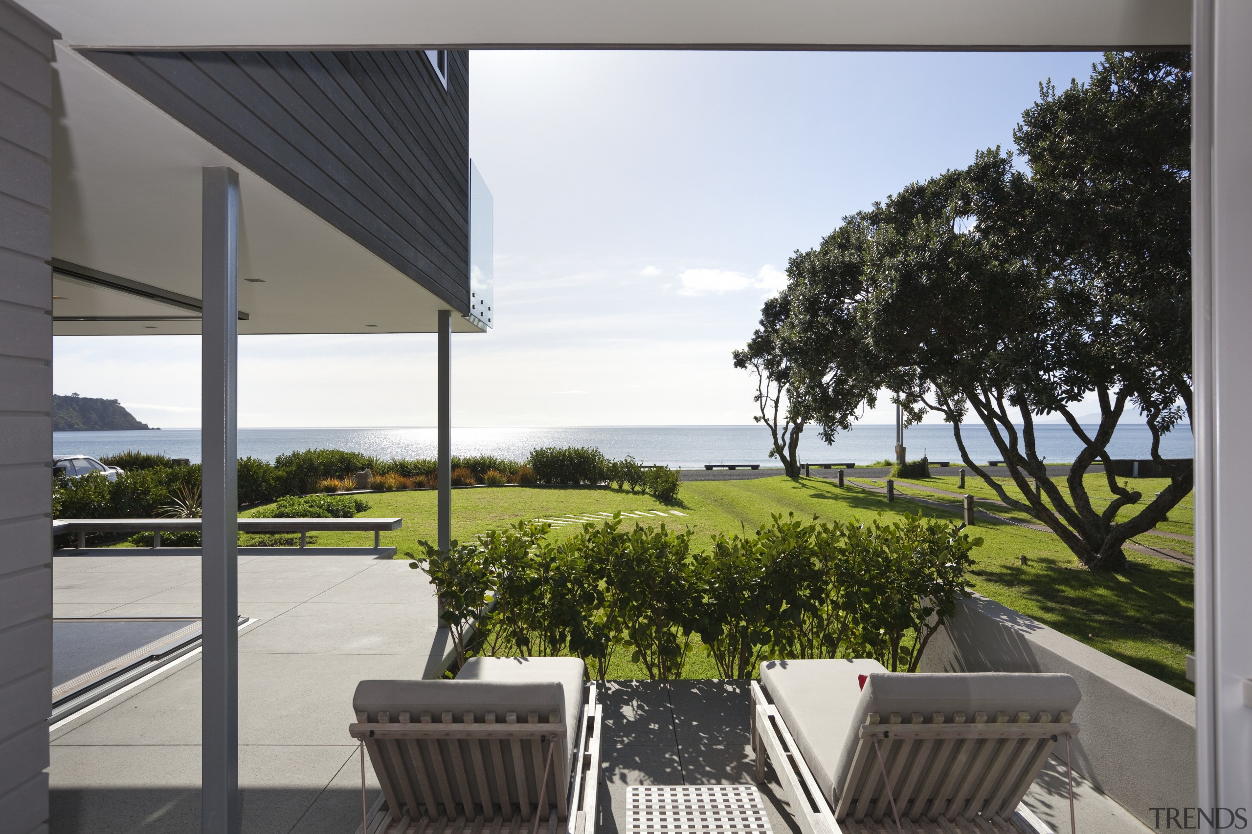 This house was designed by Hamish Cameron NZIA architecture, condominium, estate, home, house, property, real estate, window, white, black