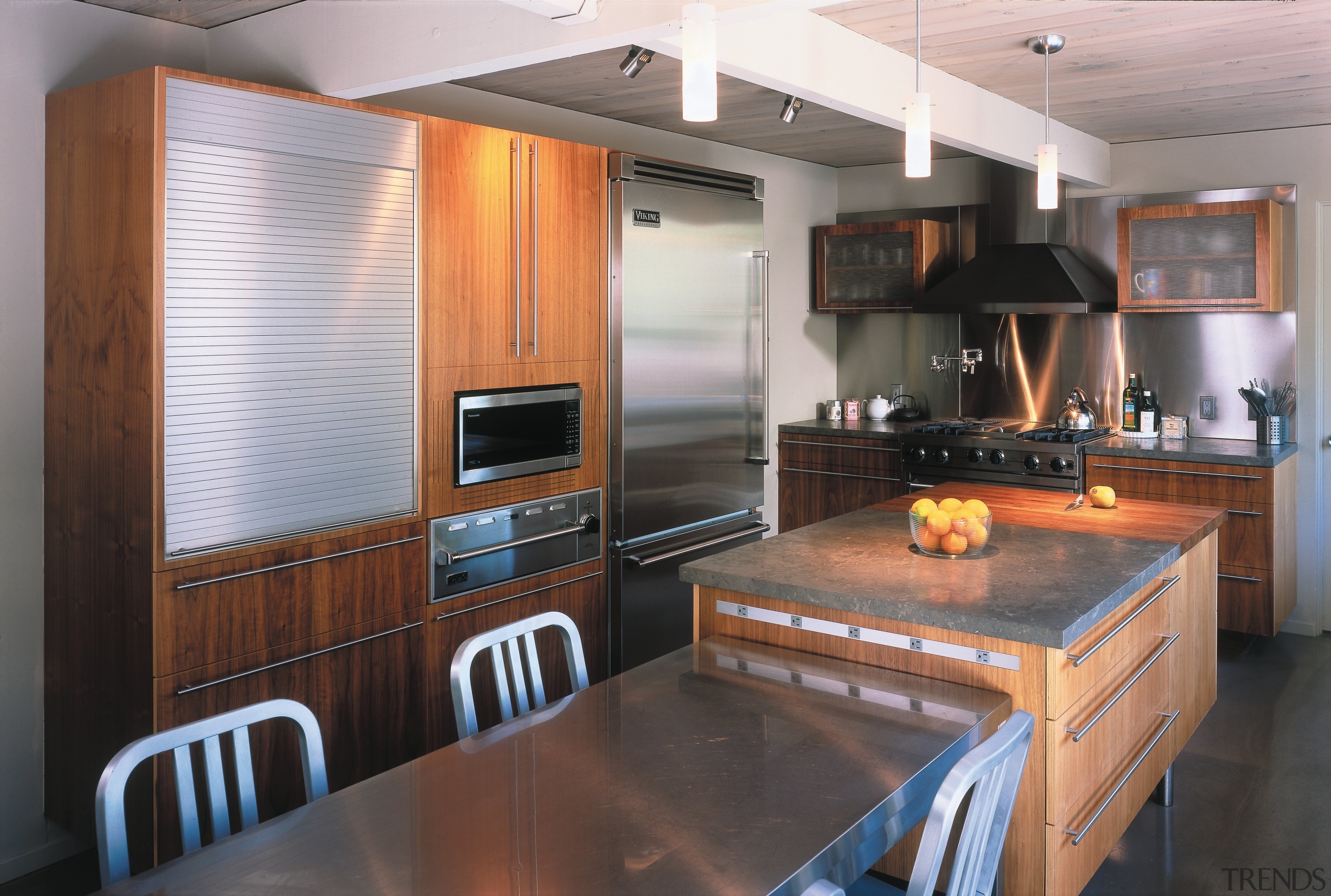 A view of a kitchen designed by Baum cabinetry, countertop, cuisine classique, interior design, kitchen, room, gray, black