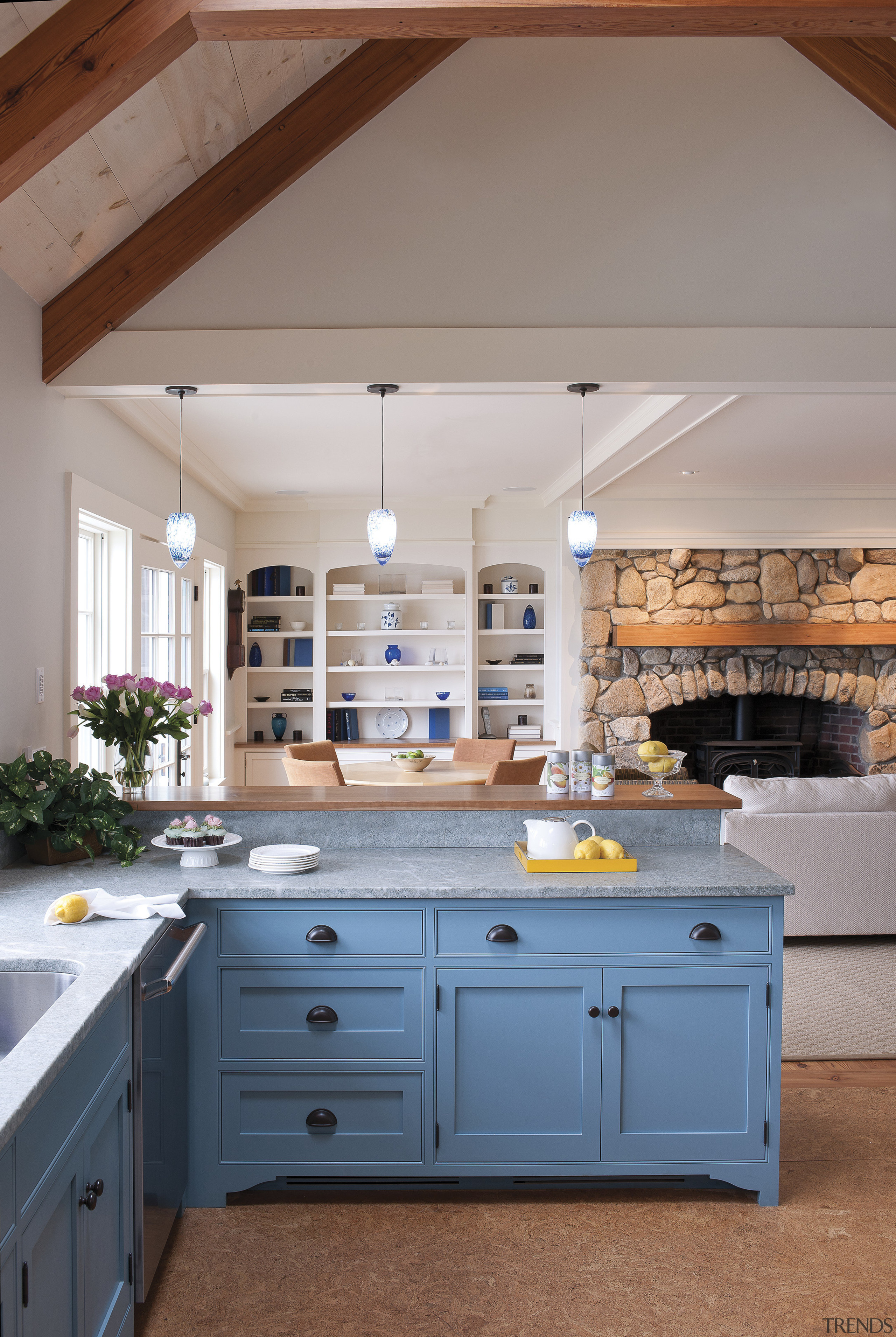 In this remodeled cottage kitchen, the dishwasher is cabinetry, countertop, cuisine classique, home, interior design, kitchen, room, gray