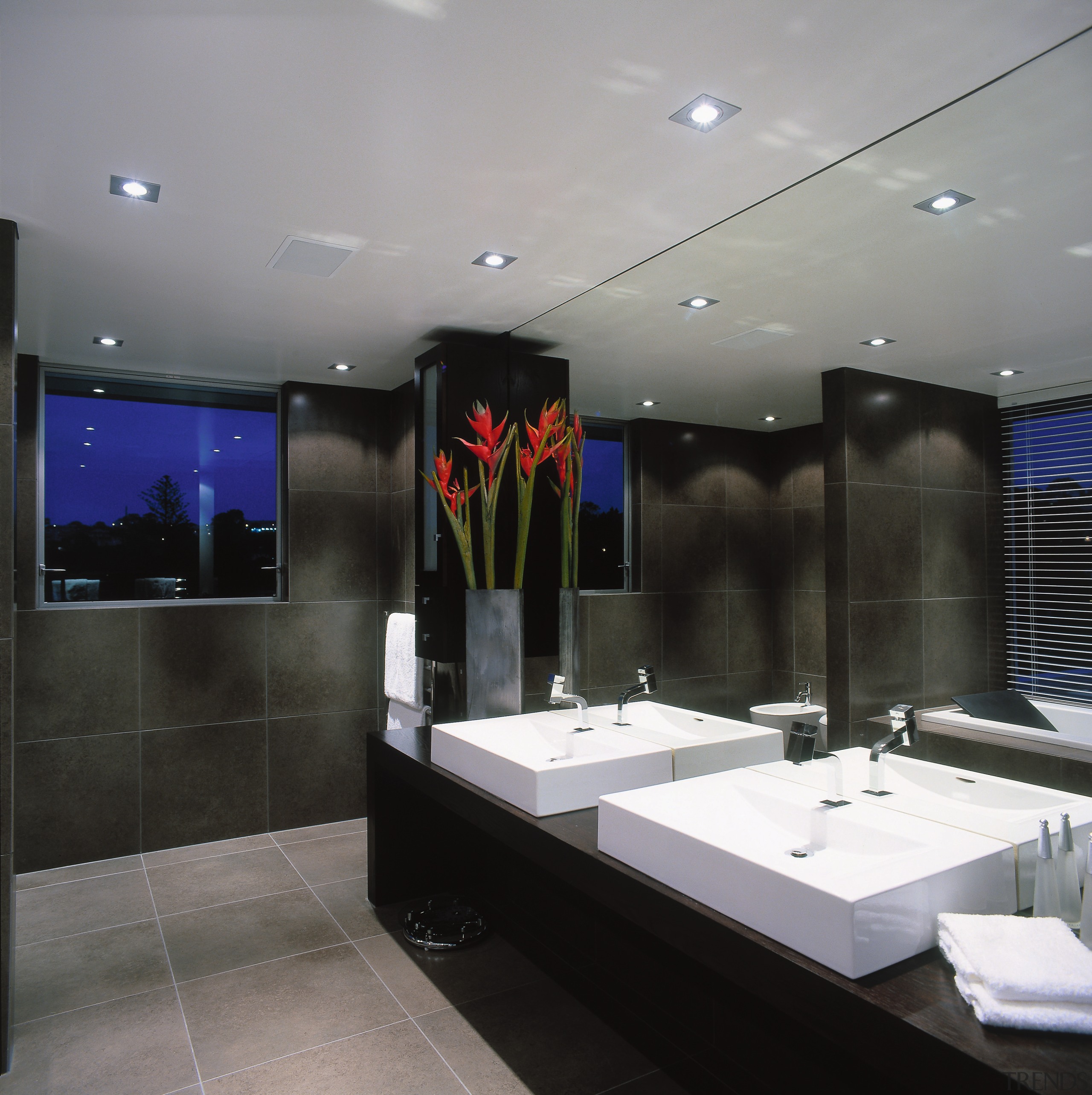 Image of a bathroom featuring plumbing work. - ceiling, interior design, gray, black