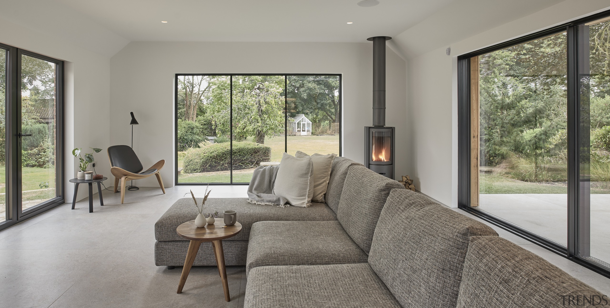 The redesigned downstairs lounge replaces an underused lower-level 