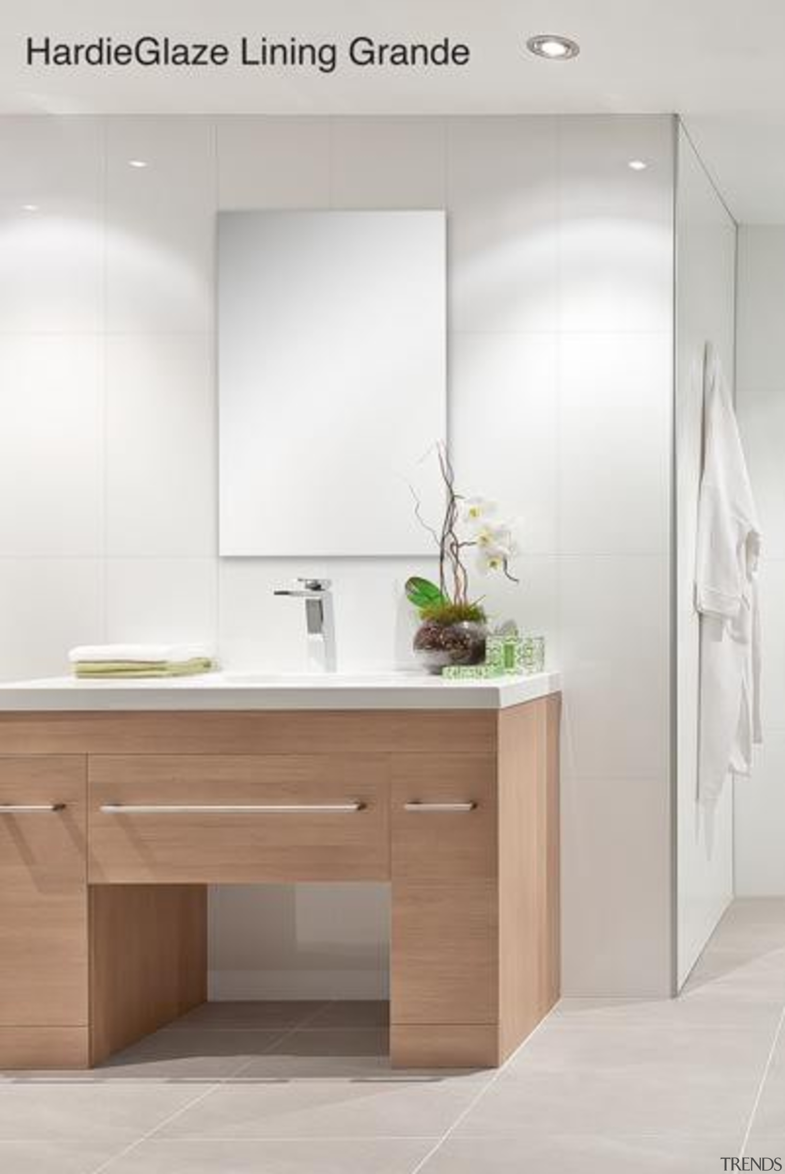 HardieGlaze Lining - HardieGlaze Lining 4 - bathroom bathroom, bathroom accessory, bathroom cabinet, floor, furniture, interior design, product, sink, tap, white