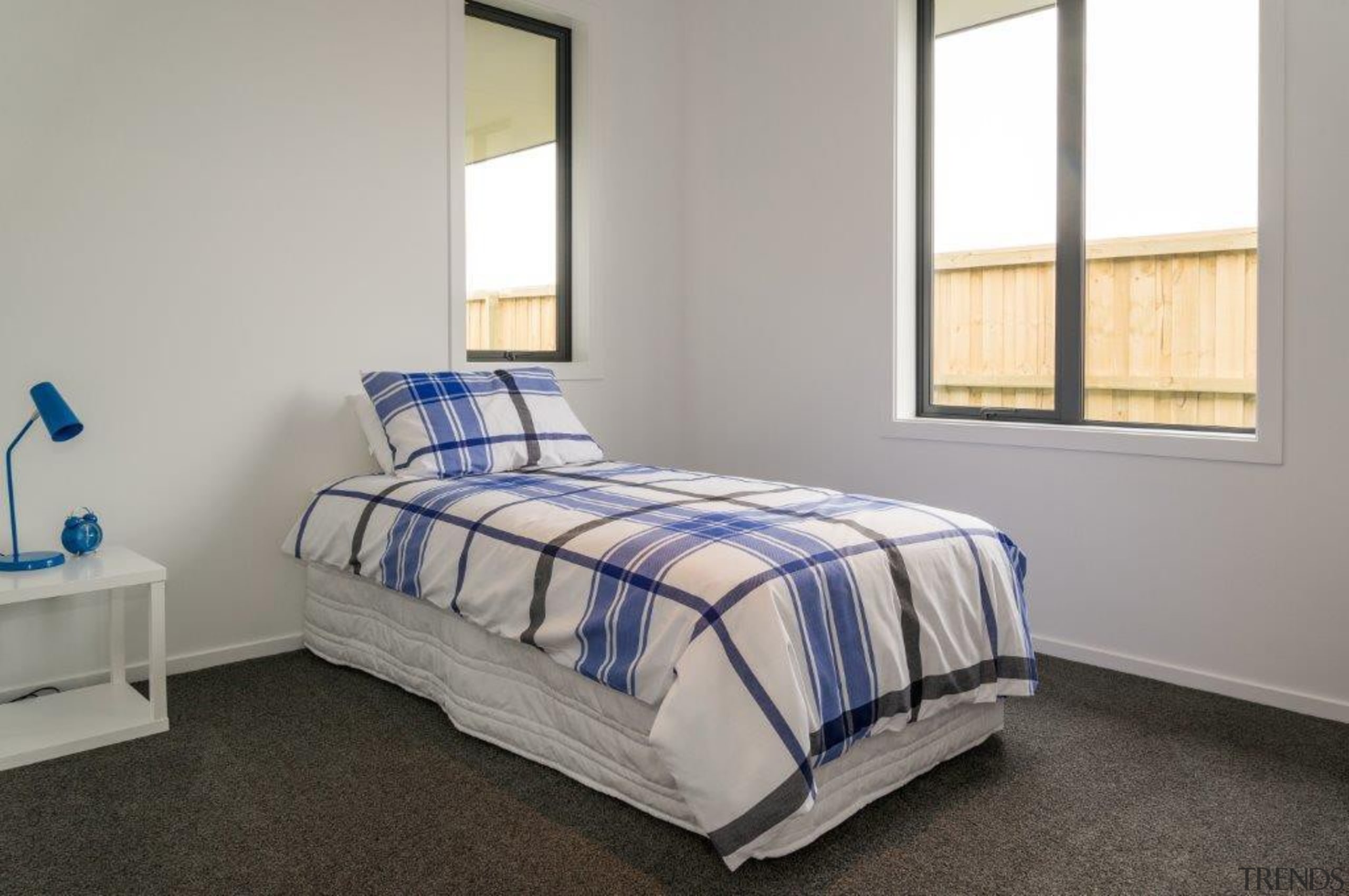 Christchurch Showhome - Christchurch Showhome - bed | bed, bed frame, bed sheet, bedroom, floor, furniture, home, mattress, property, real estate, room, window, gray