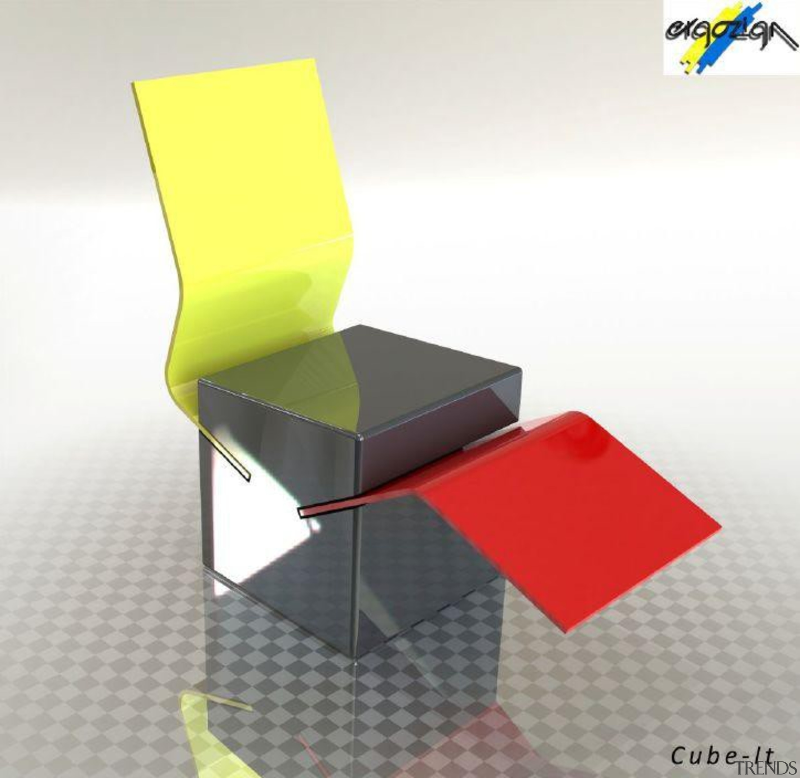 by Rory Hocking - Cube-it - box | box, chair, furniture, product, product design, table, white