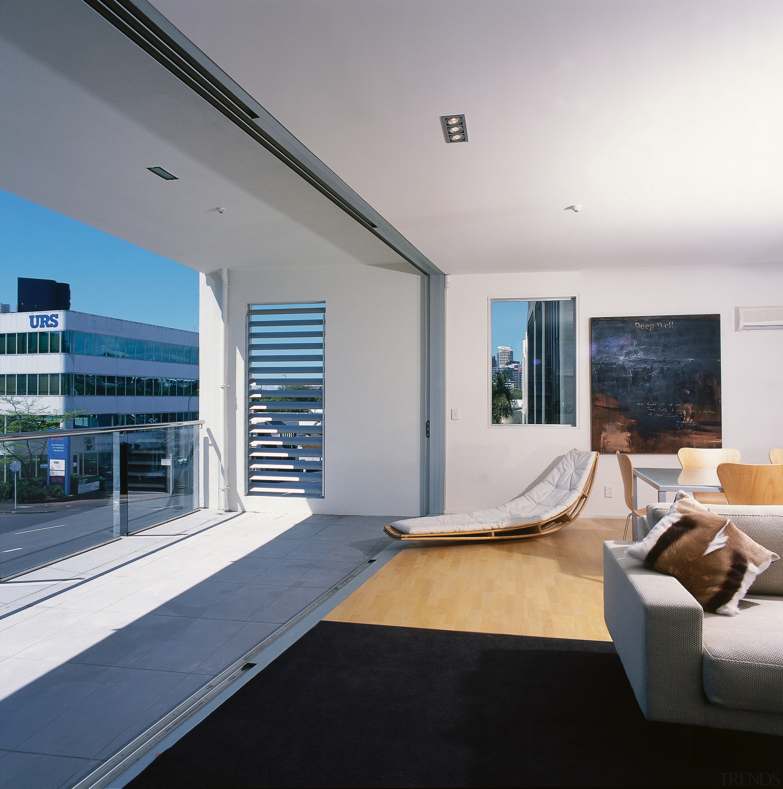 A view of the various types of windows architecture, ceiling, daylighting, house, interior design, penthouse apartment, real estate, window, gray