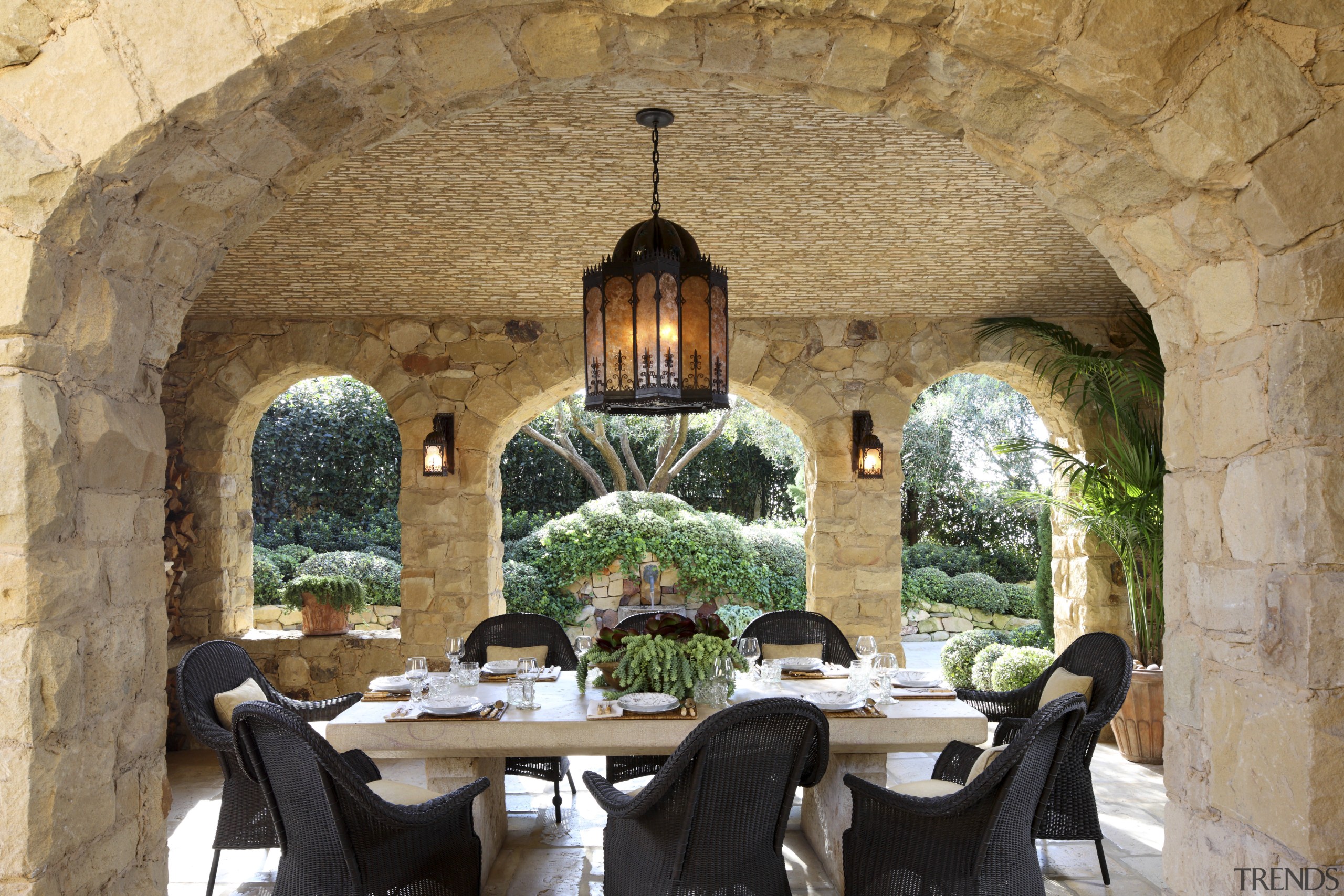 View Of Dining Area With Stone Wall Gallery 11 Trends