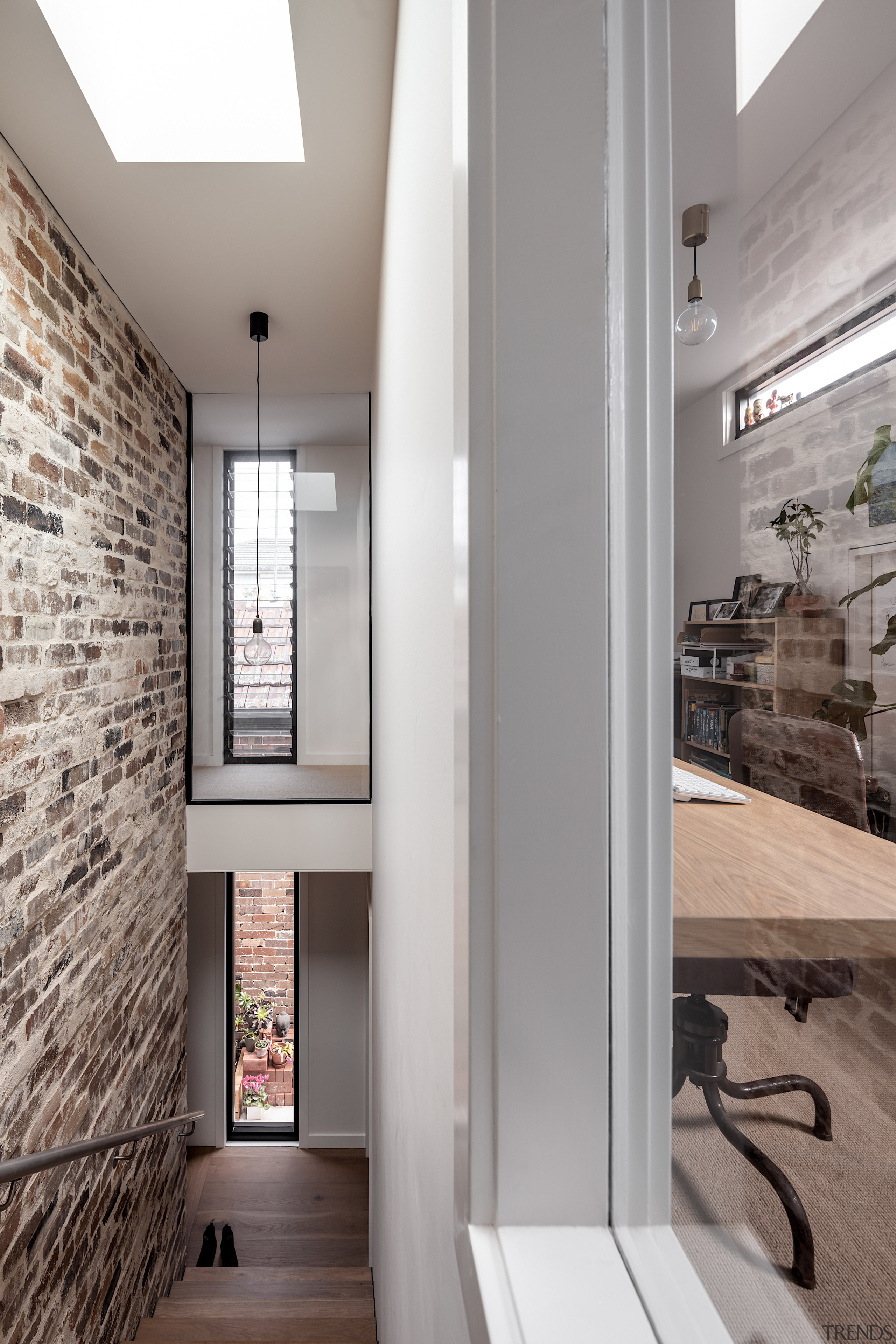 'A private studio was placed beside the stair 