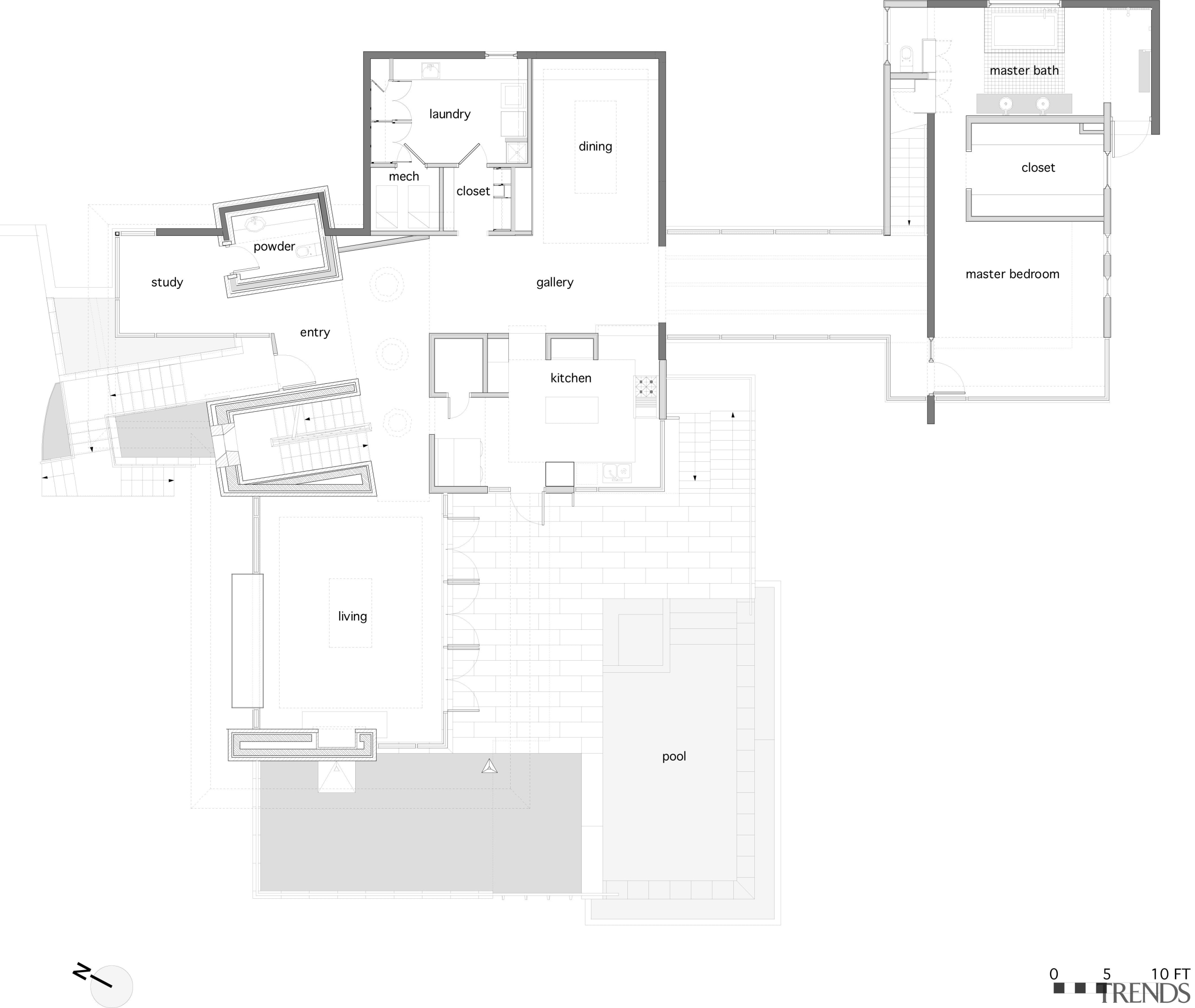 Contemporary home features unique design &amp; architecture angle, architecture, area, design, diagram, drawing, floor plan, line, plan, product, product design, schematic, structure, text, white