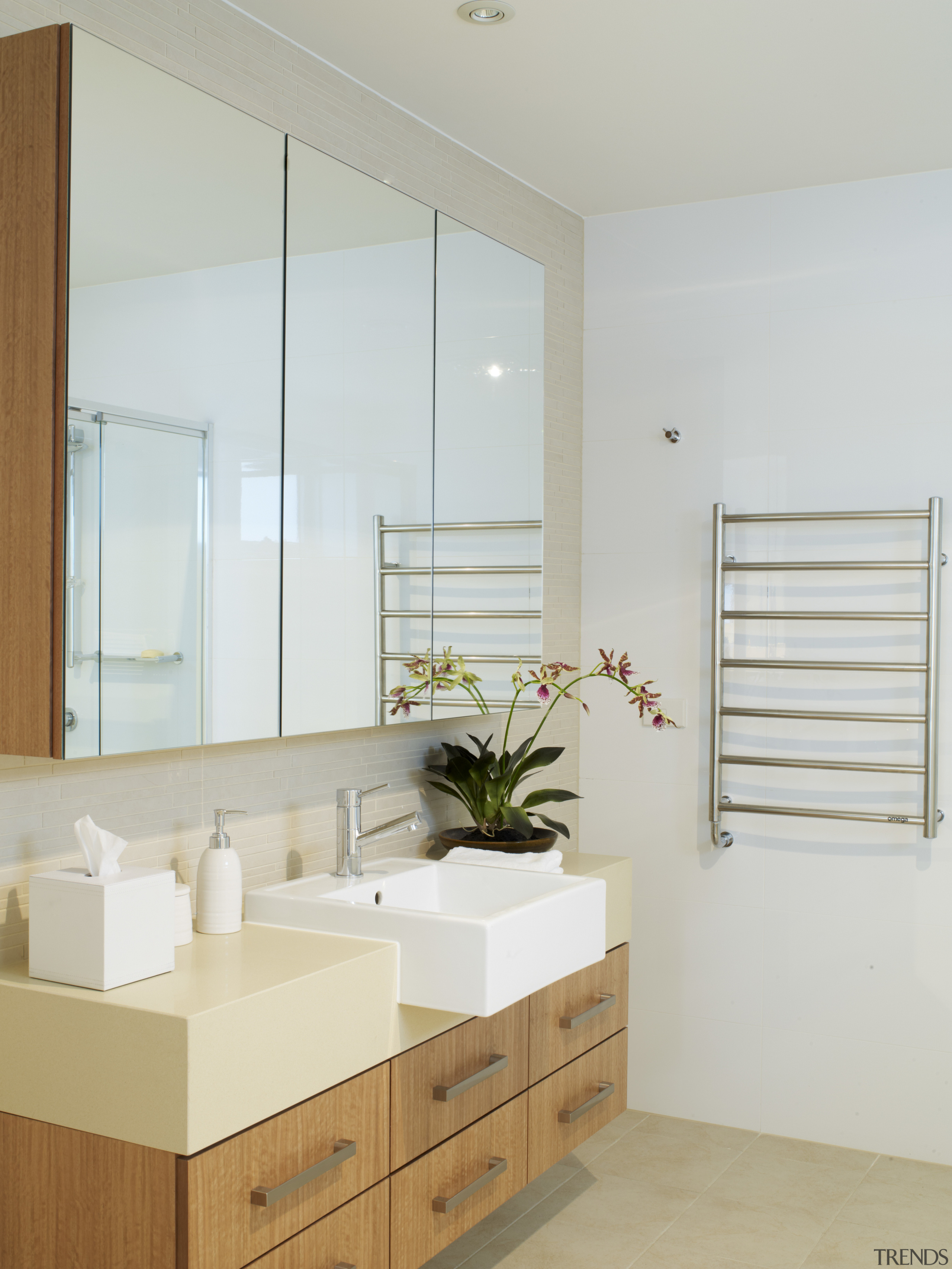 View of the bathroom of one of the bathroom, bathroom accessory, bathroom cabinet, home, interior design, room, sink, gray, white