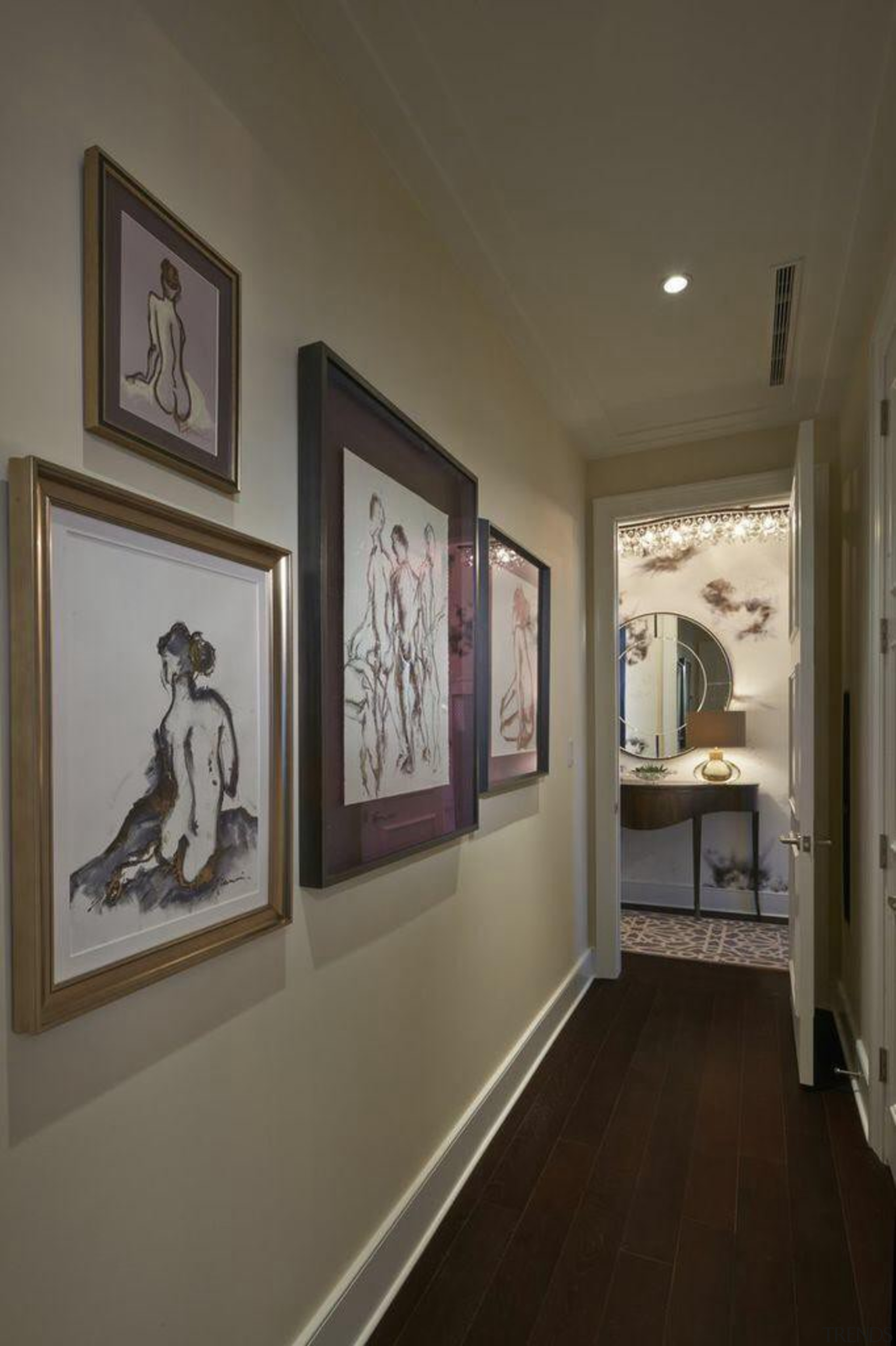Master Passage Leading to Entry - Master Passage art exhibition, art gallery, ceiling, exhibition, floor, flooring, home, interior design, real estate, room, gray, black