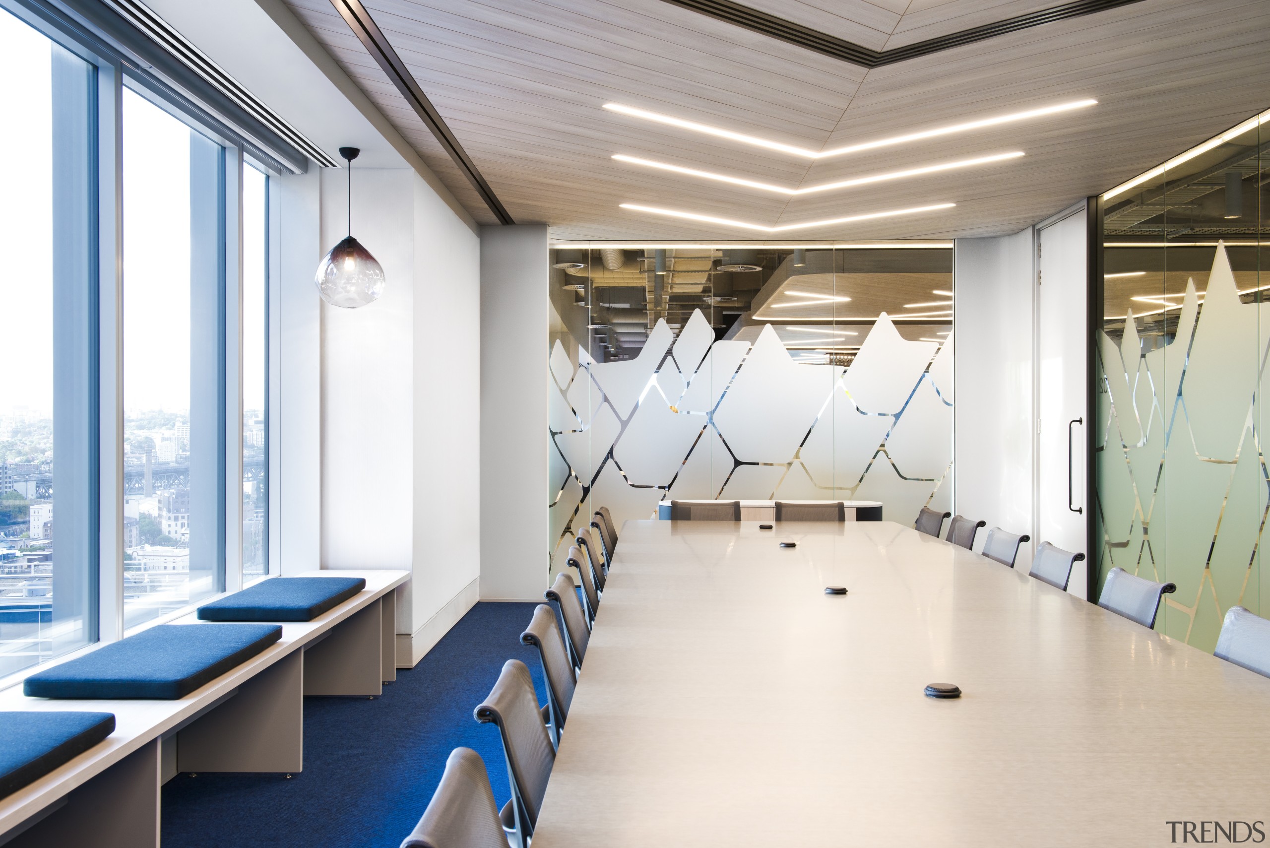 Even the meeting rooms in the Savills offices architecture, ceiling, daylighting, interior design, office, white