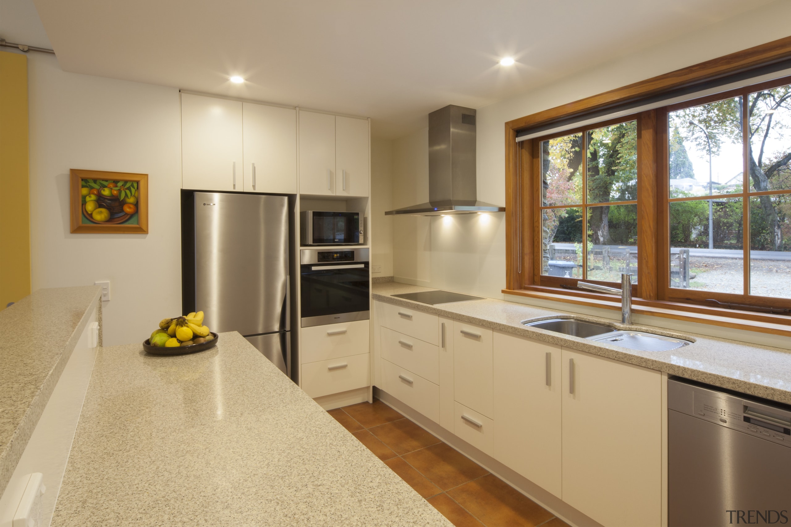 Kitchen in cottage style new home by Fowler countertop, kitchen, property, real estate, room, orange, brown