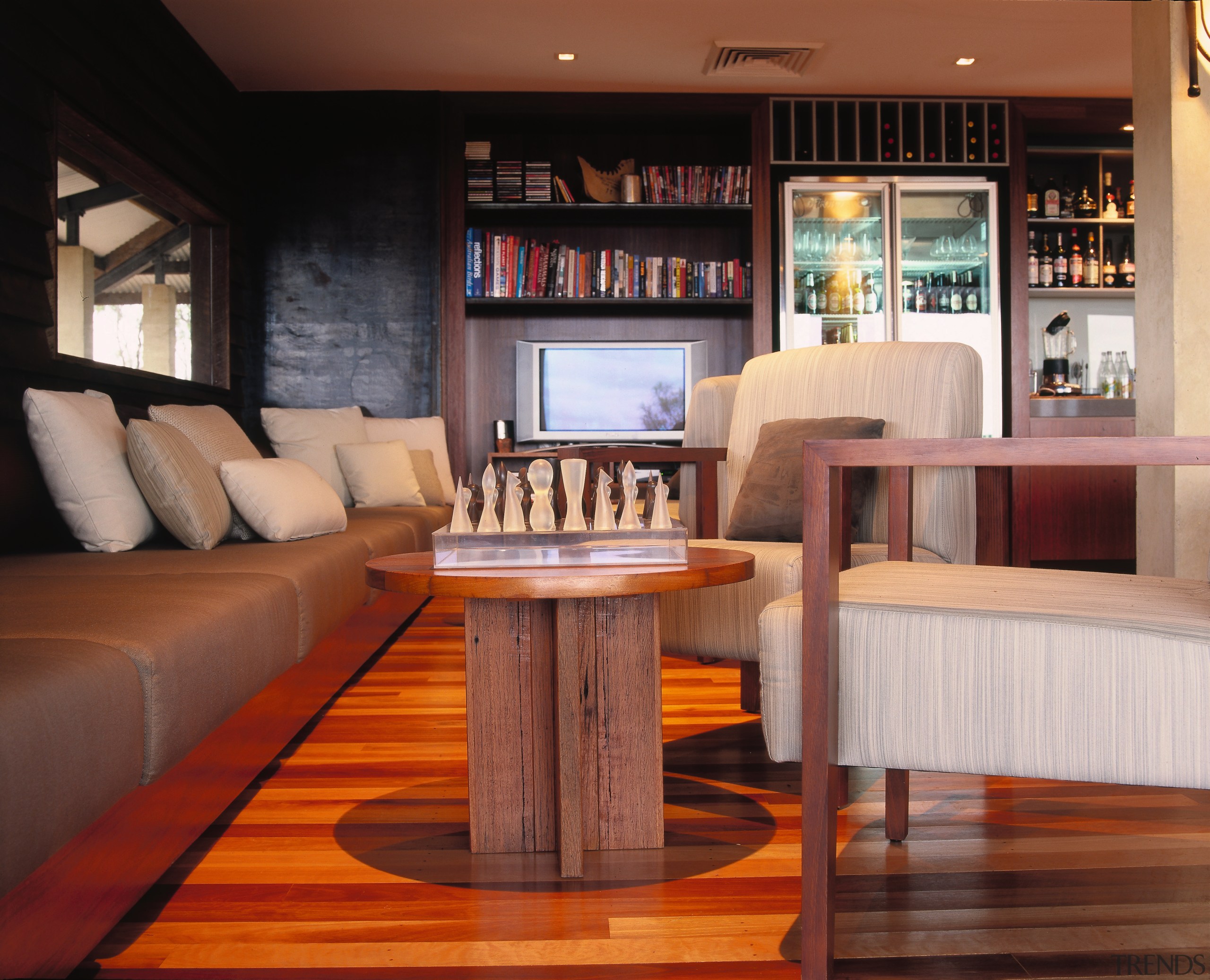 view of the bar area where the ceiling furniture, interior design, table, brown, red