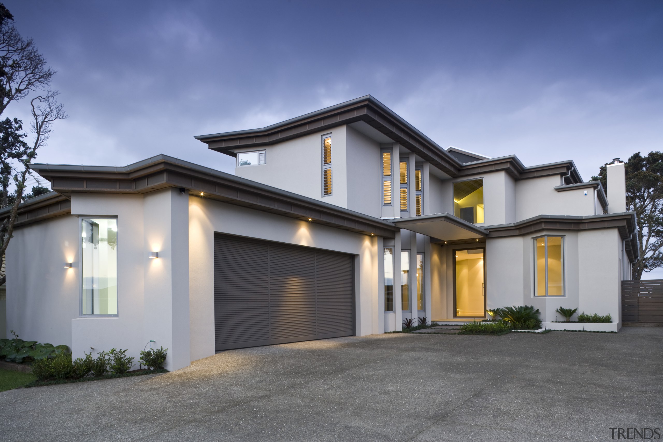 Exterior view of a home developed by Harbourcity building, elevation, estate, facade, home, house, property, real estate, residential area, siding, window, gray