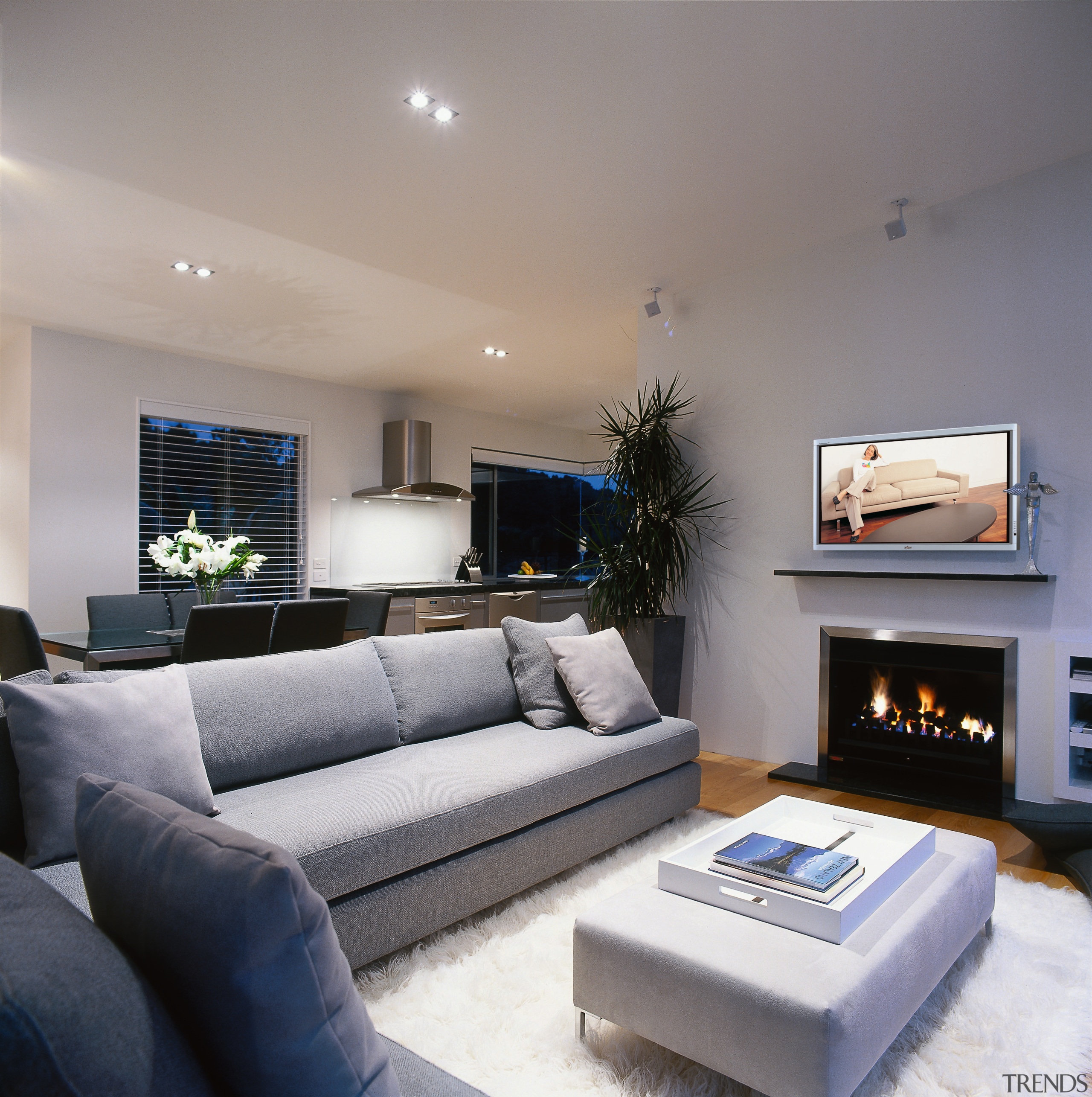 Interior view of the lounge - Interior view ceiling, home, interior design, living room, property, real estate, room, gray