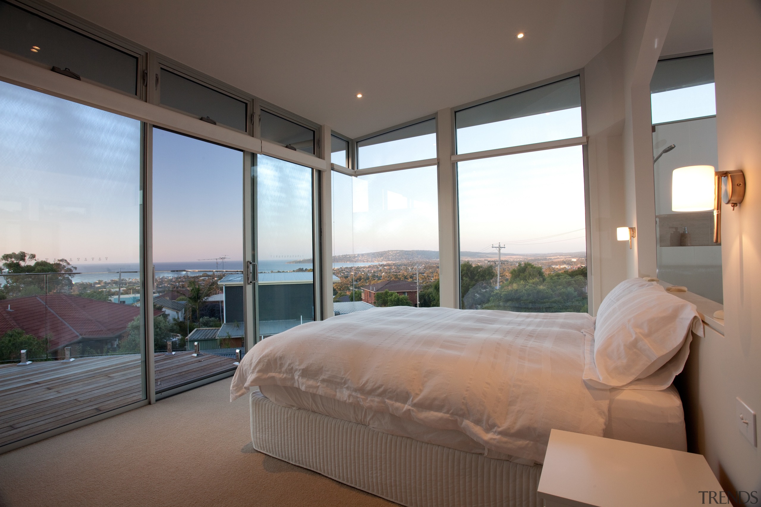 Contemporary family home by Graeme Alexander Homes architecture, bedroom, ceiling, daylighting, estate, home, house, interior design, property, real estate, room, window, gray