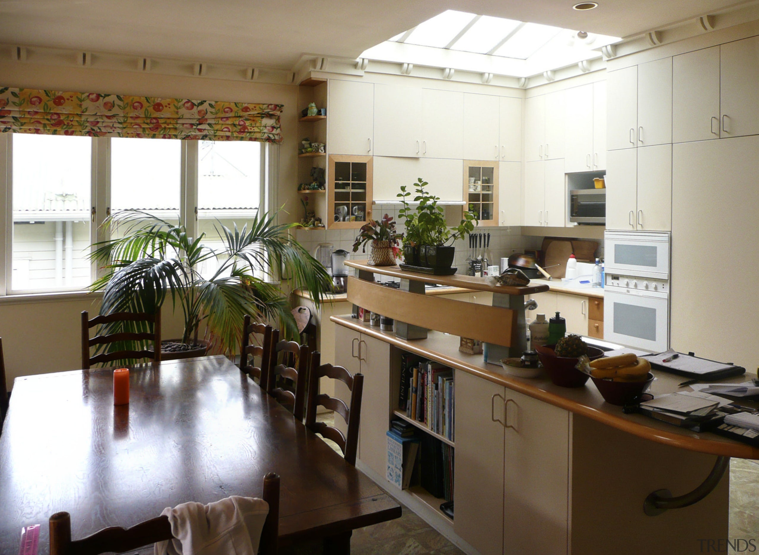 View of the kitchen prior to renovation. - furniture, interior design, brown, white