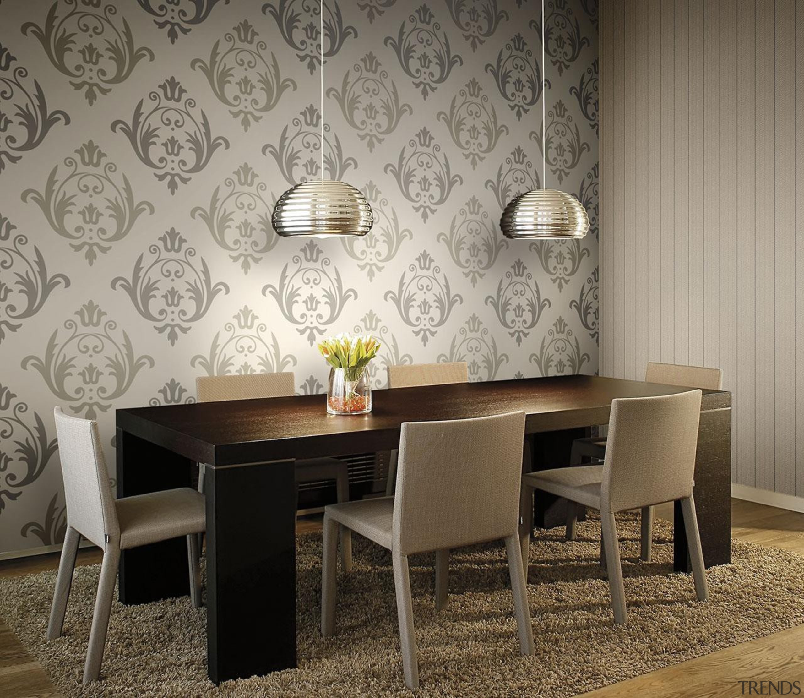 Aurora Range - Aurora Range - ceiling | ceiling, chair, dining room, floor, flooring, furniture, interior design, room, table, wall, wallpaper, gray