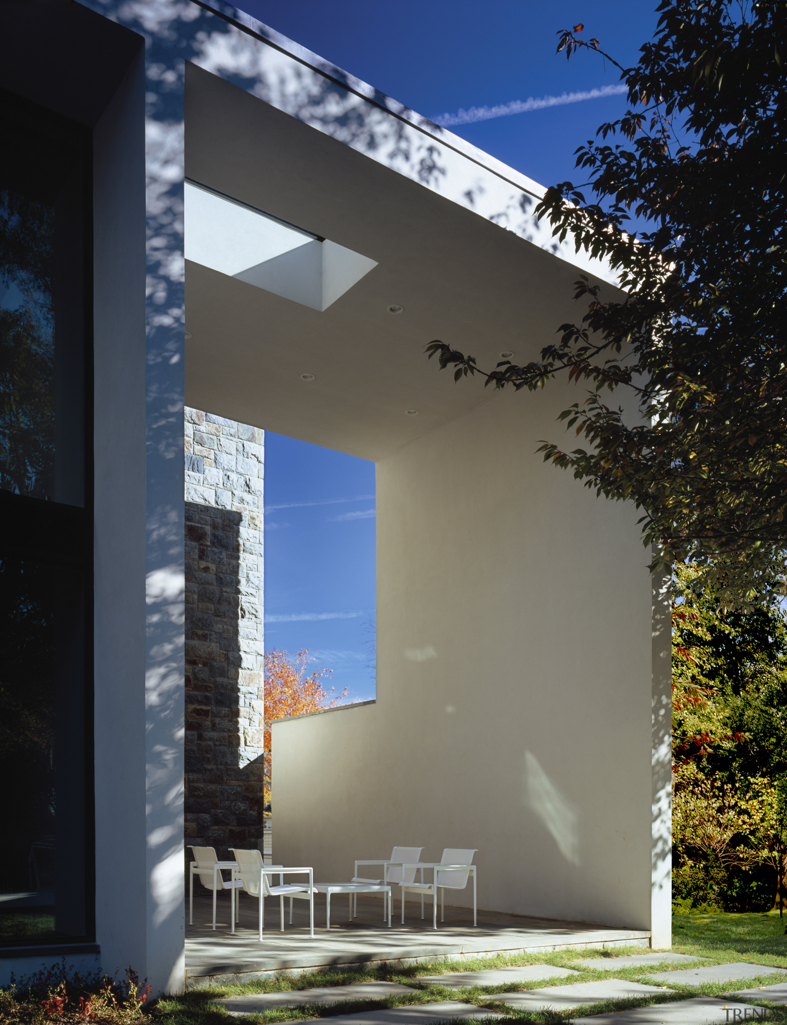 A Exterior view renovation of a late 30's architecture, building, facade, house, sky, structure, black, gray