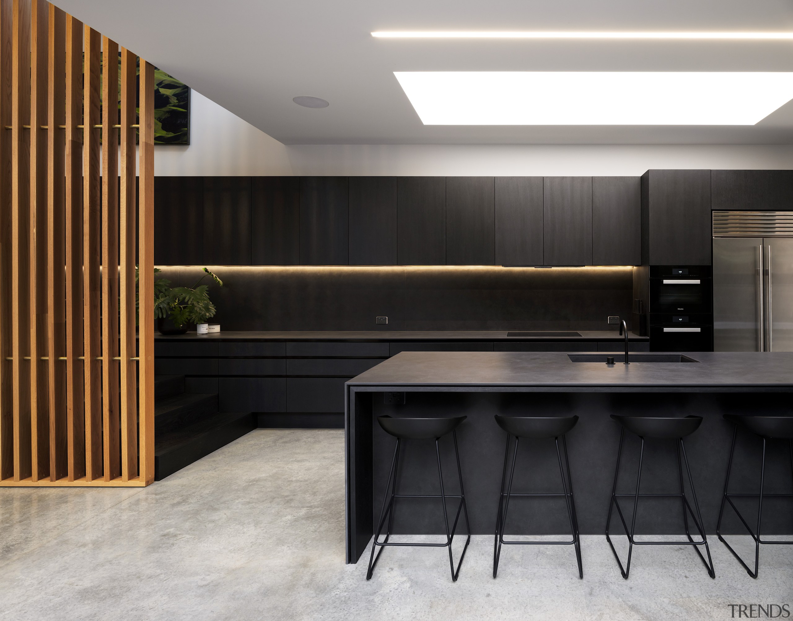 This large functional family kitchen in an addition 