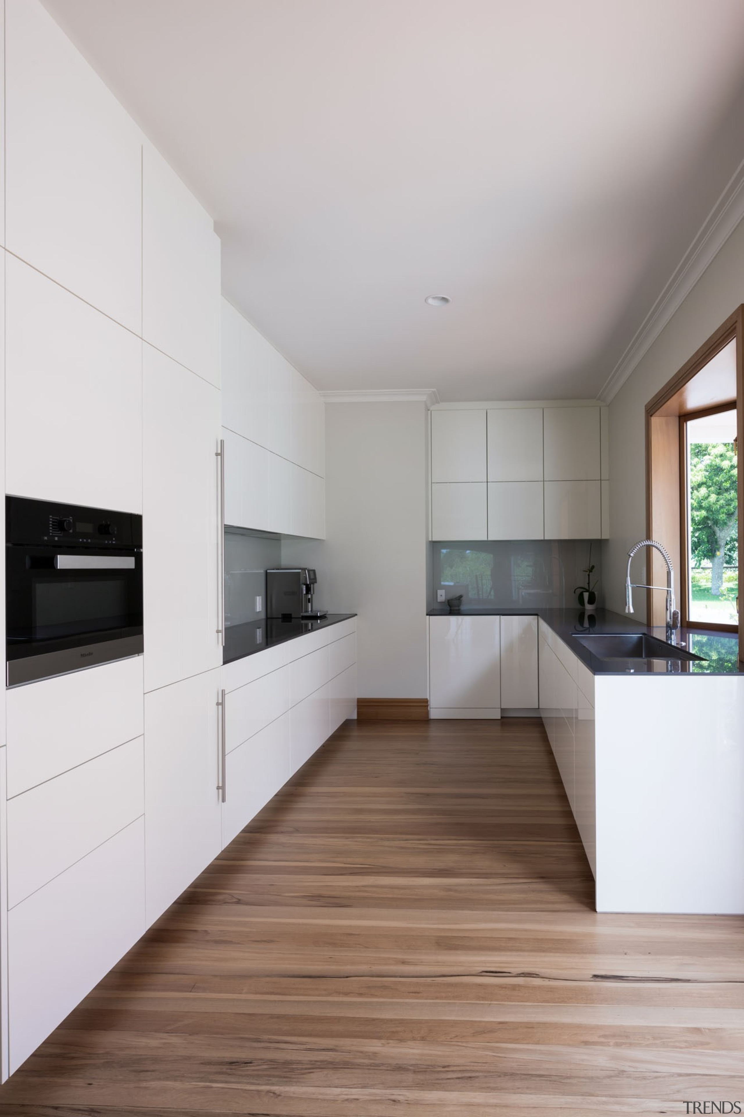 IMGL0224-40 - Riverlinks Road, Two separate kitchens in architecture, countertop, cuisine classique, floor, flooring, hardwood, interior design, kitchen, laminate flooring, room, wood flooring, gray