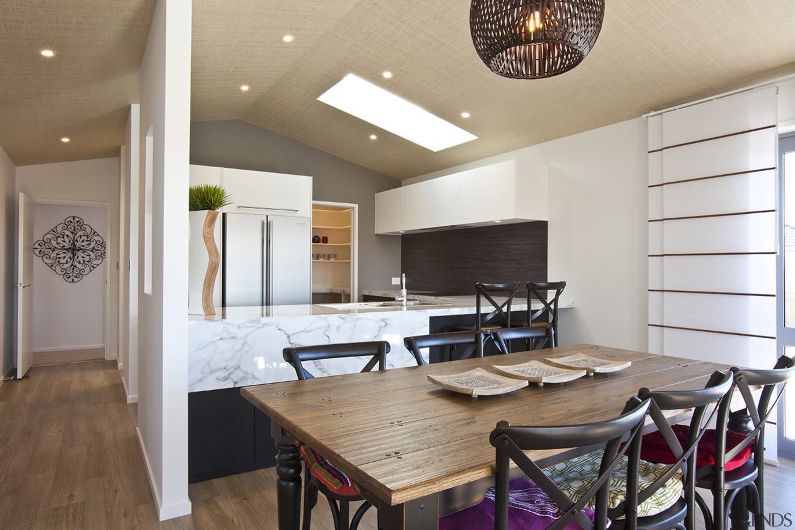 For more information, please visit www.gjgardner.co.nz ceiling, dining room, interior design, real estate, table, gray