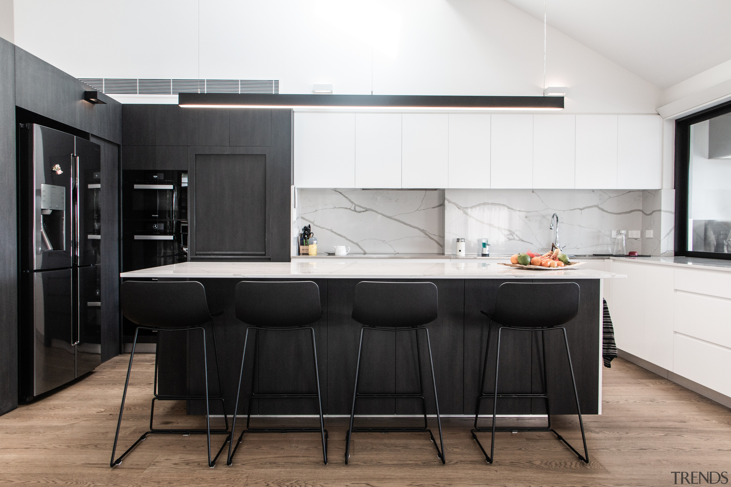 ​​​​​​​This reinvented kitchen is part of a wider white, black