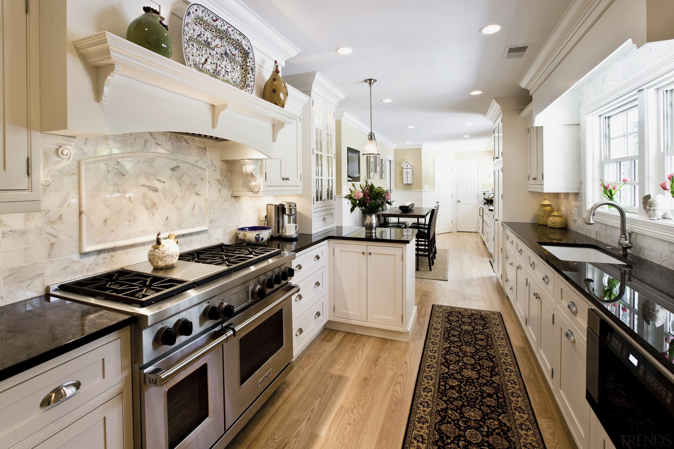 View of a kitchen designed by Drury Design cabinetry, countertop, cuisine classique, home, interior design, kitchen, real estate, room, gray