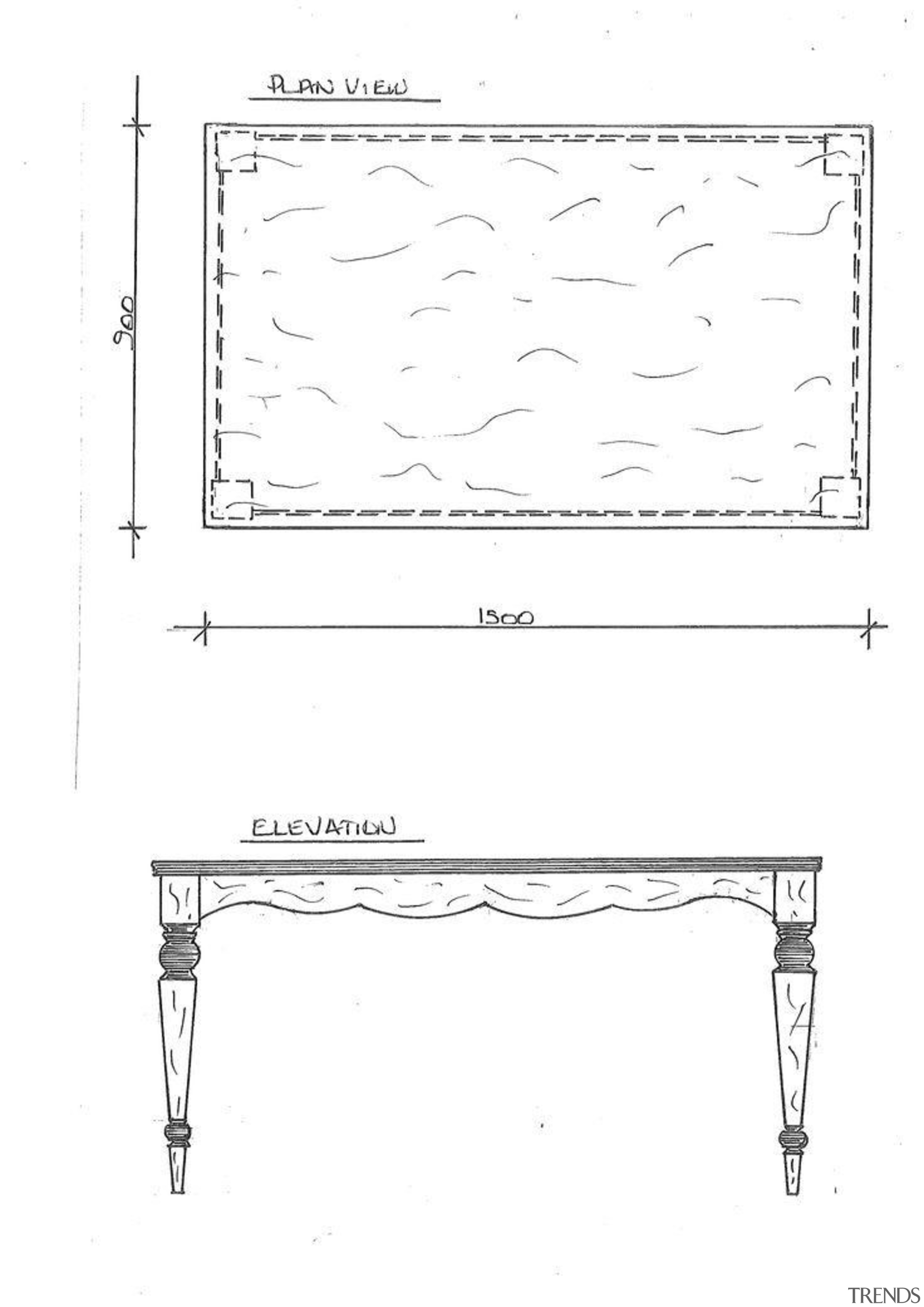 by Mary Hogben - by Mary Hogben - angle, area, black and white, design, diagram, drawing, font, furniture, line, line art, product, product design, rectangle, structure, table, text, white