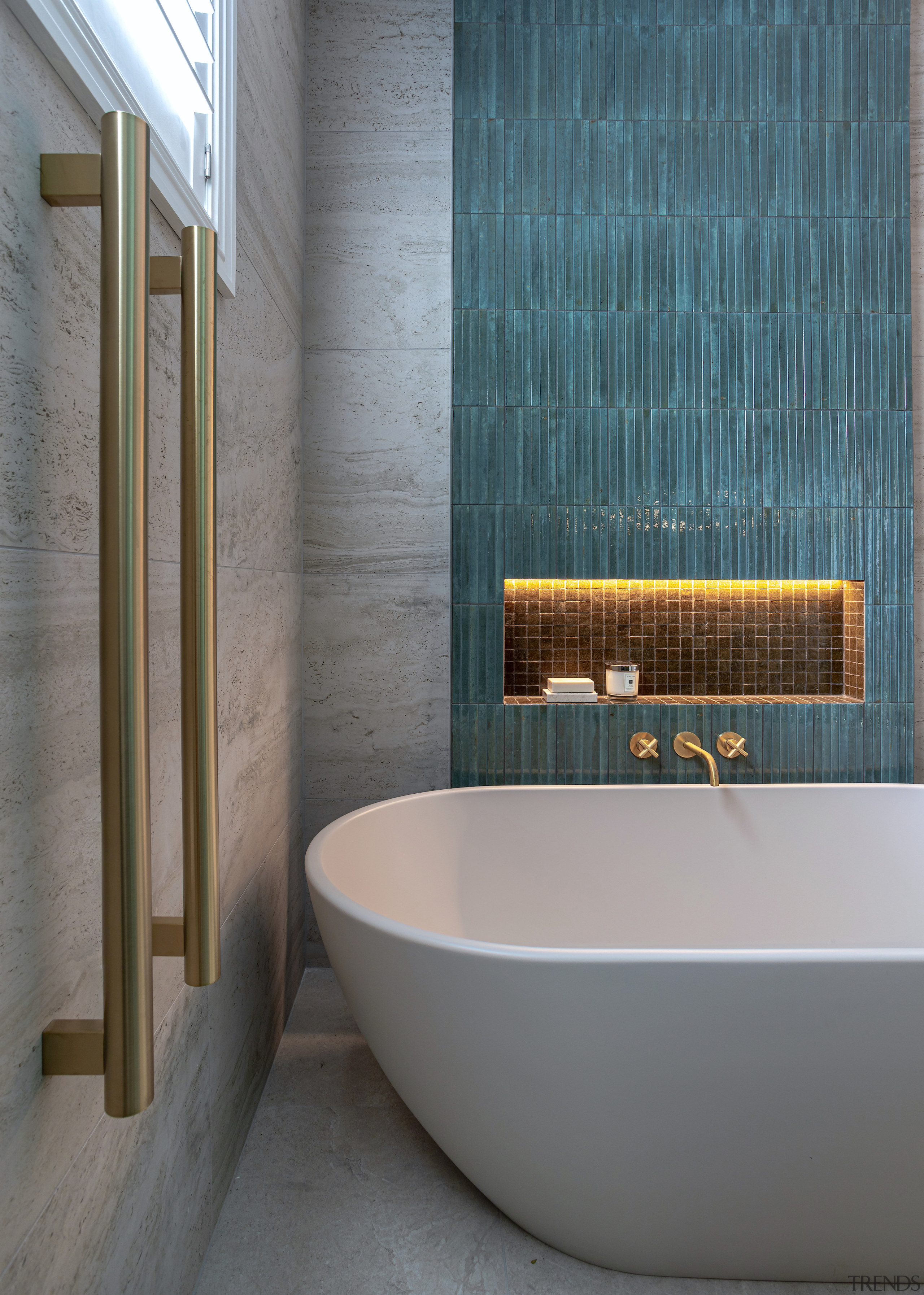 Lush green tiles, transform the proud walls into 