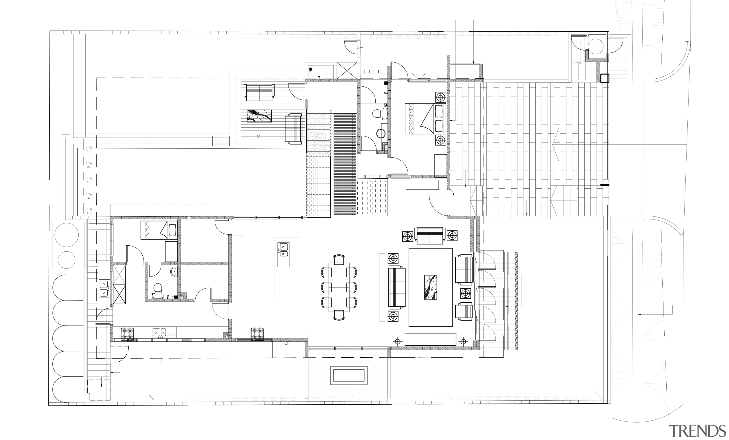 View of the plans for the kitchen. - angle, architecture, area, black and white, design, diagram, drawing, elevation, floor plan, home, house, line, plan, product, product design, schematic, structure, technical drawing, white