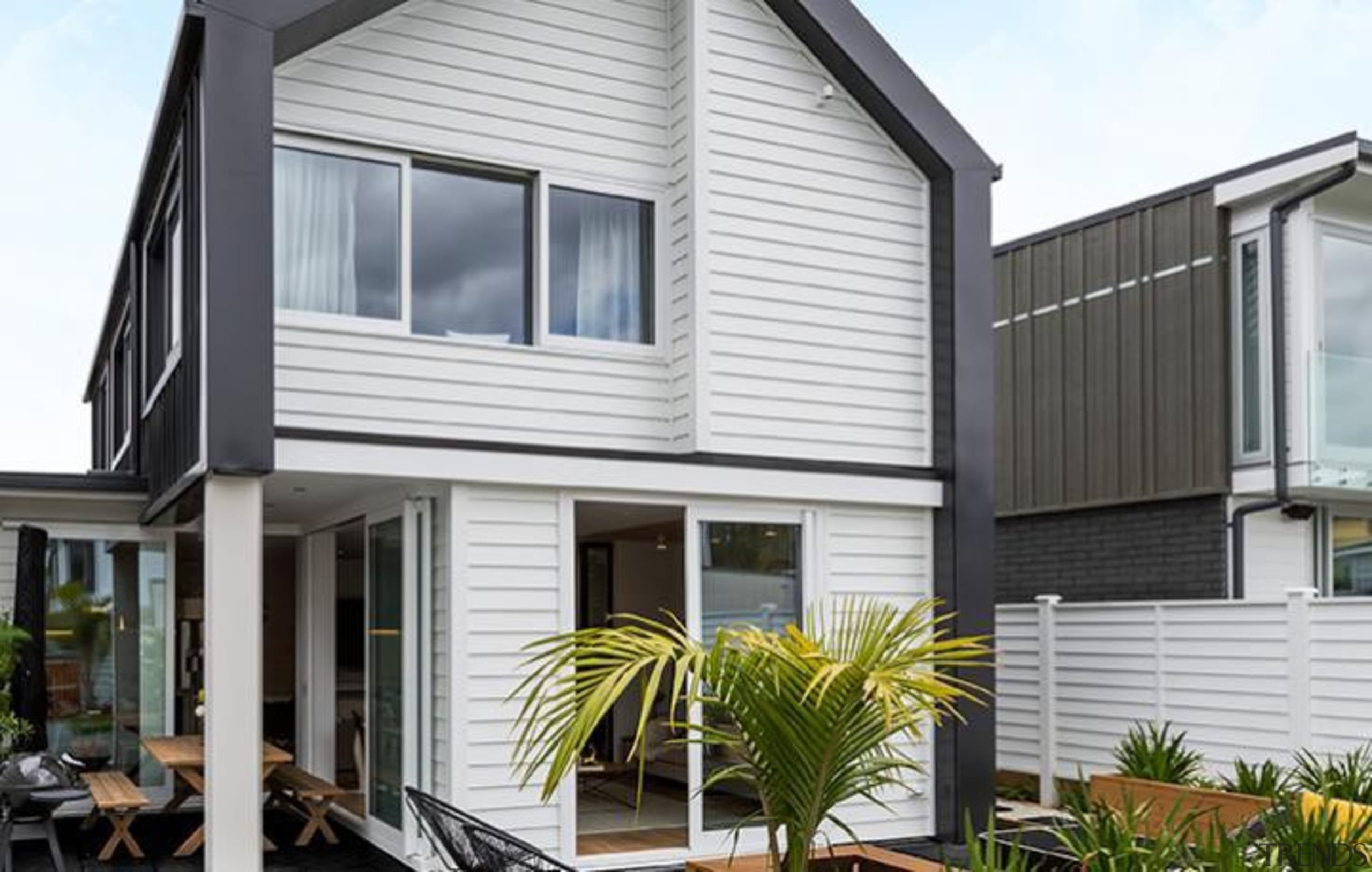 Simpler. Faster. Proven Weathertight. - A-lign Concealed Fix building, elevation, facade, home, house, property, real estate, residential area, siding, window, white, gray