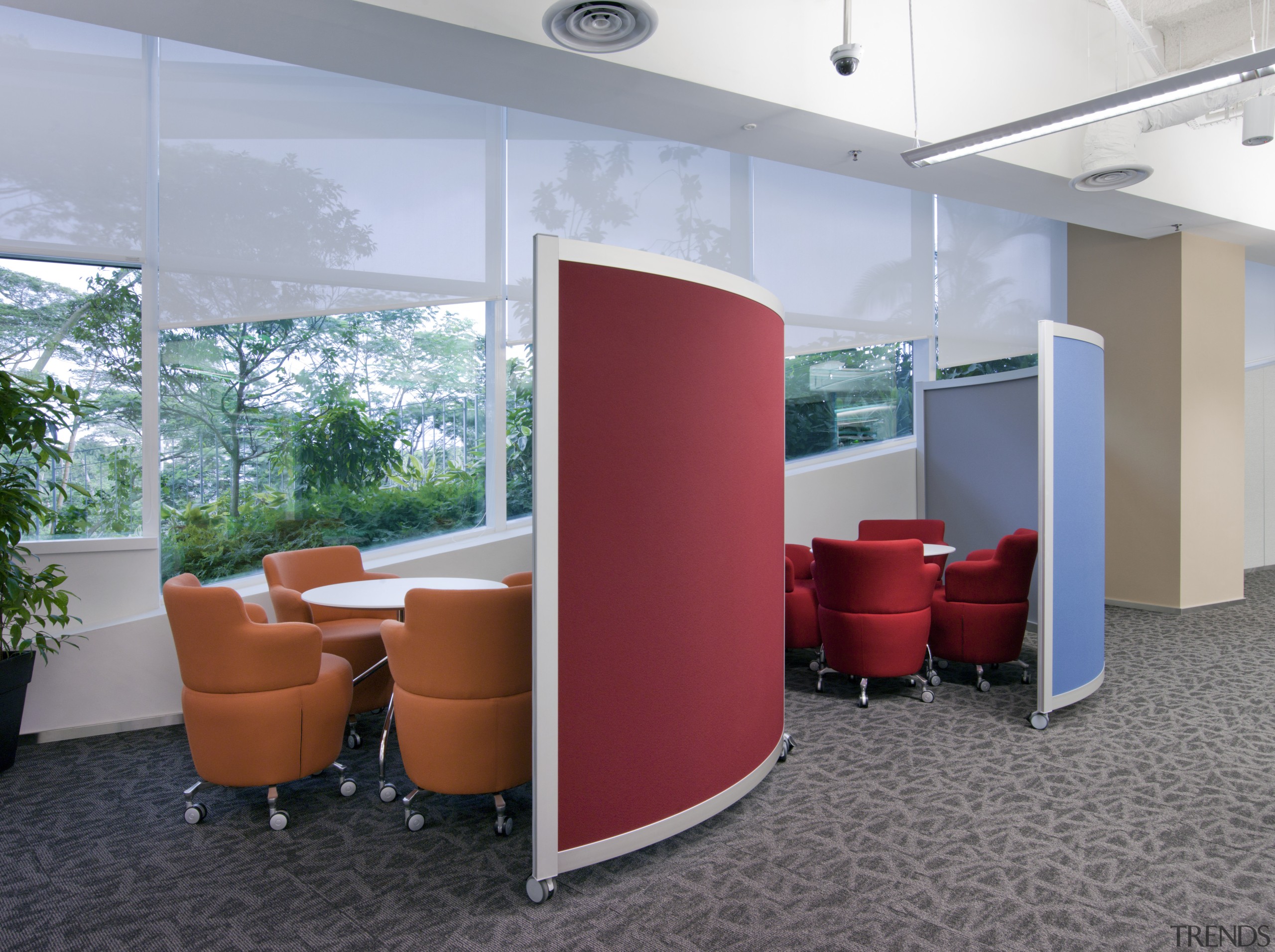 View of the Solaris building with AutoDesk fit-out, architecture, interior design, office, product design, table, gray