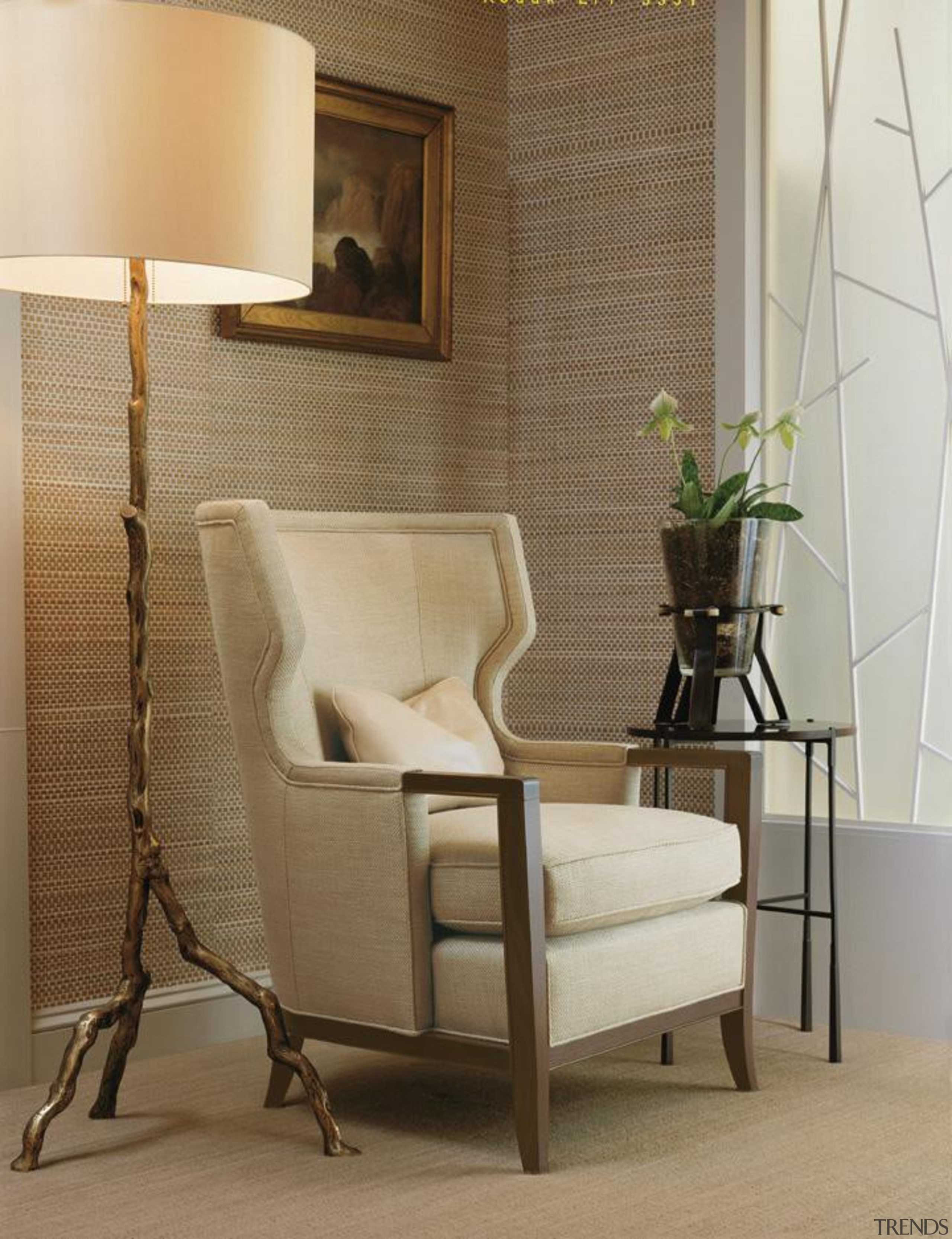 The work of William Sofield is defined not chair, floor, flooring, furniture, interior design, living room, product design, table, wall, wood, brown