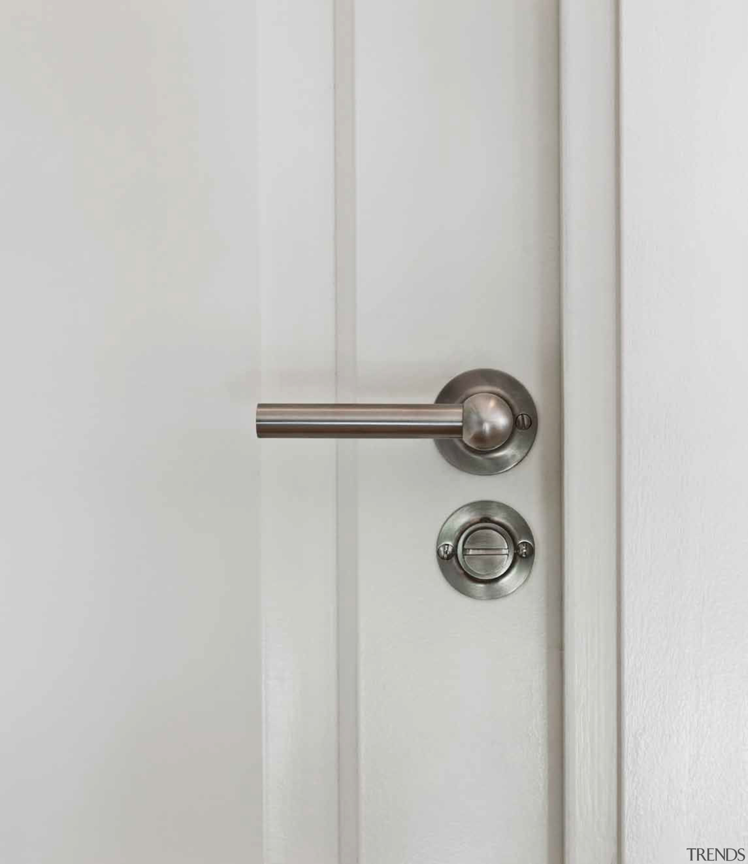 FVL85/40 - Solid Unsprung Lever Handle Attached to door handle, hinge, lock, product design, white, gray