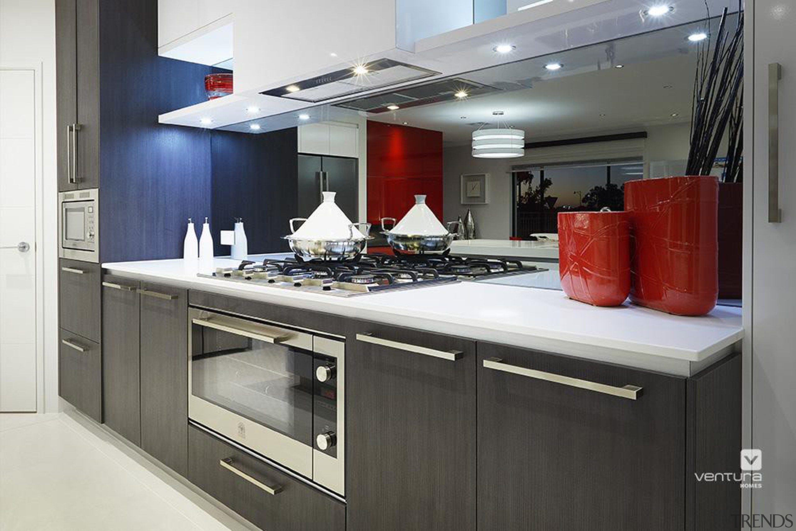 Kitchen design. - The Montrose Display Home - countertop, interior design, kitchen, black, gray, white