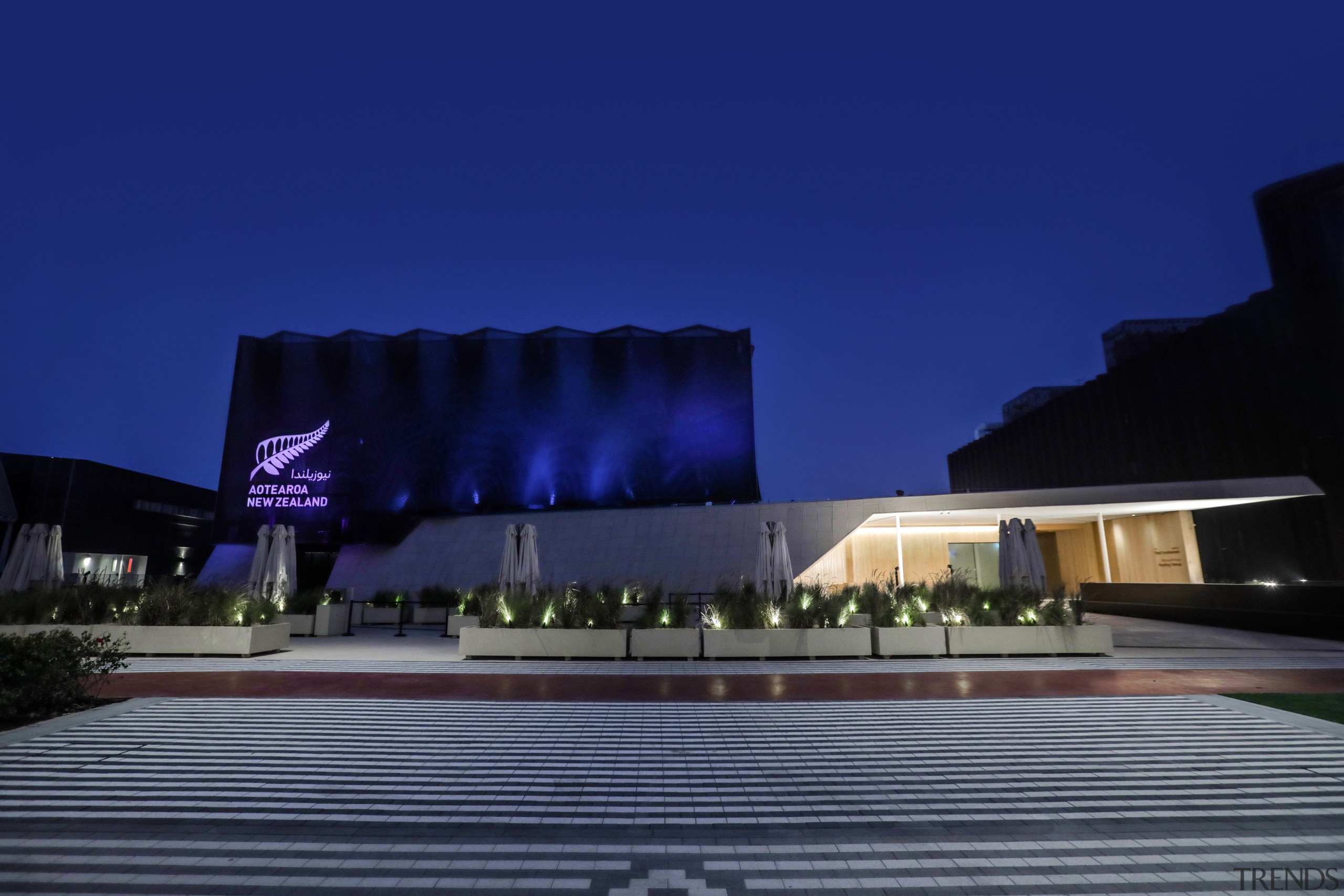 Night lighting adds further atmosphere to New Zealand's 