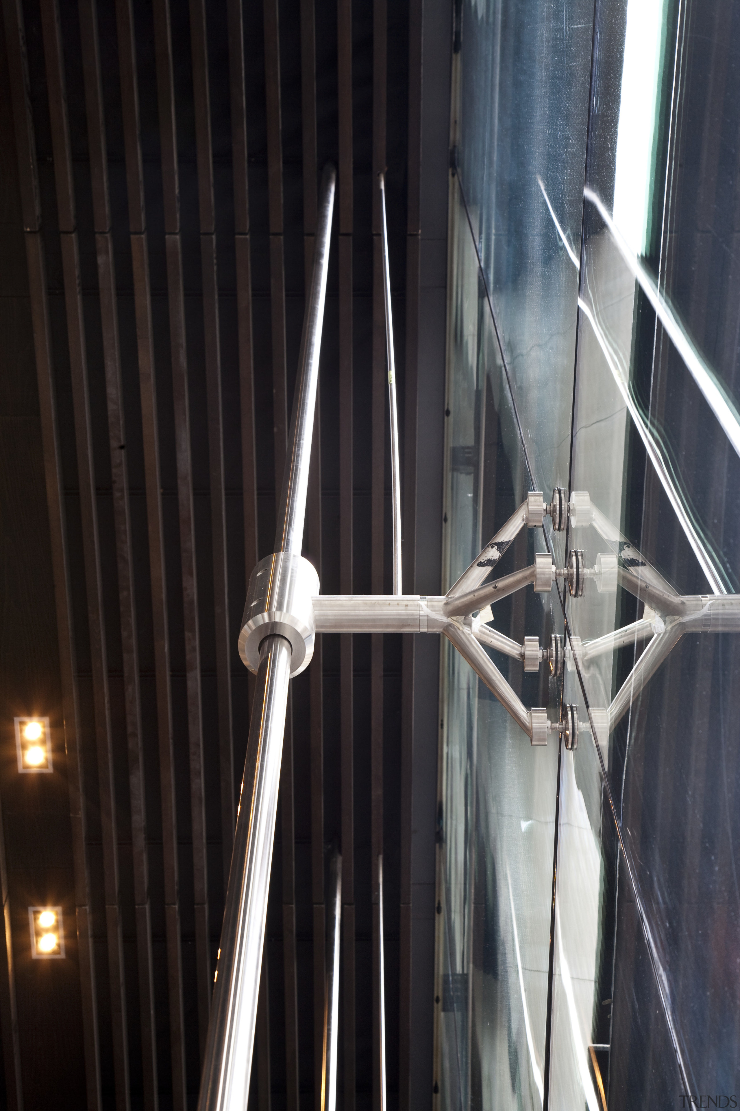 Interior view of the Deloitte Centre offices which glass, tourist attraction, black